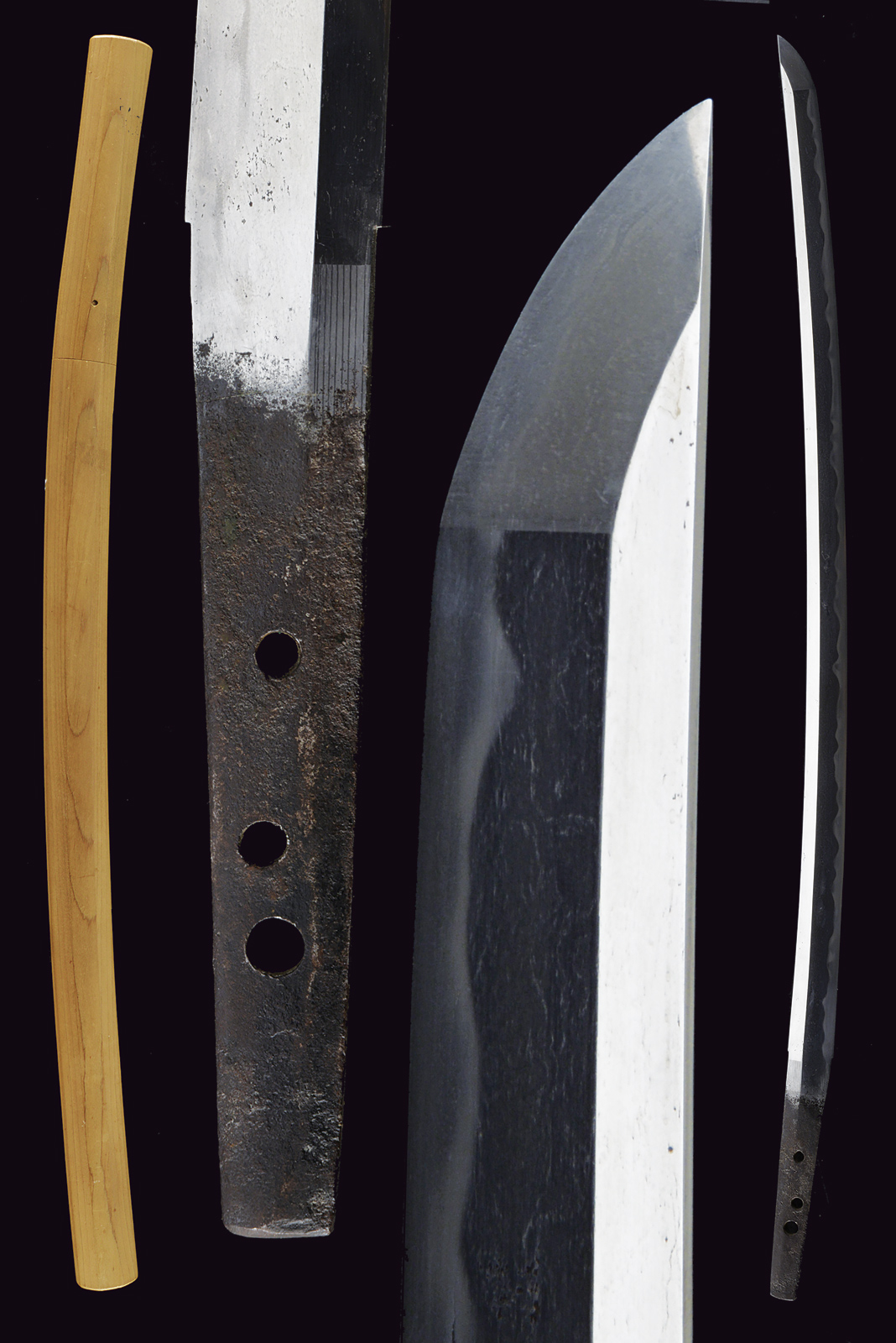 Wakizashi in shirasaya, firma Ietsugu
