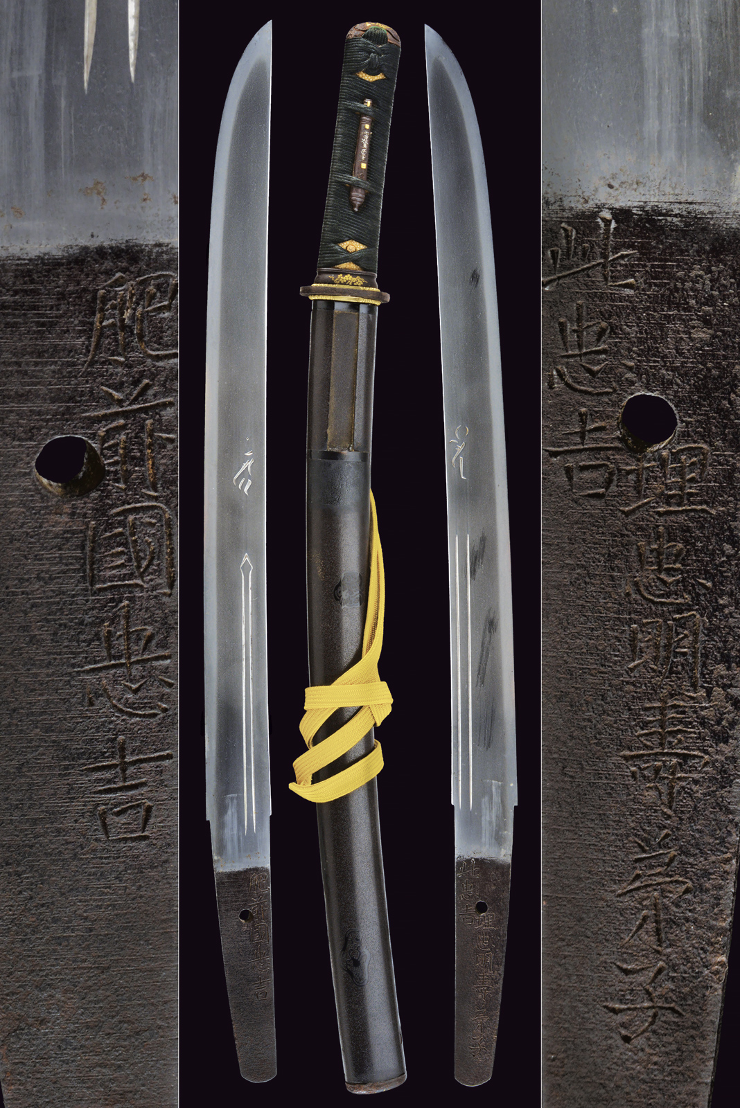 Wakizashi in koshirae, mei: "Hizen-no-kuni Tadayoshi"