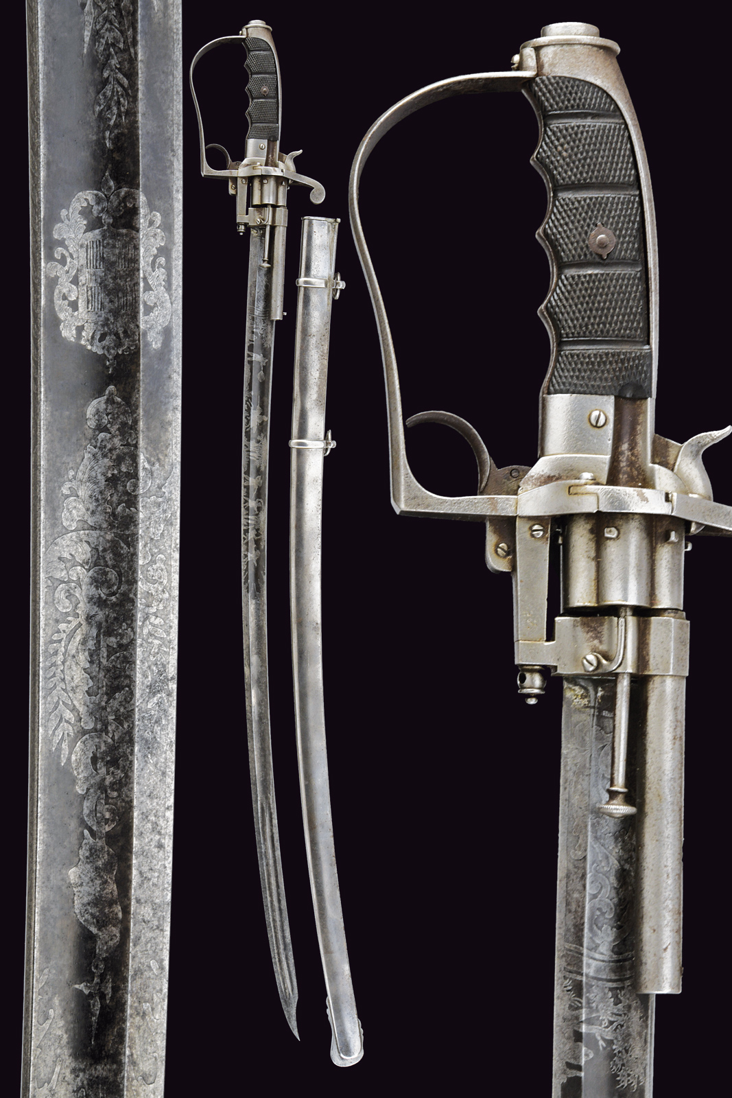 Rarissima sciabola revolver fuori ordinanza da ufficiali, brevettata nel 1864