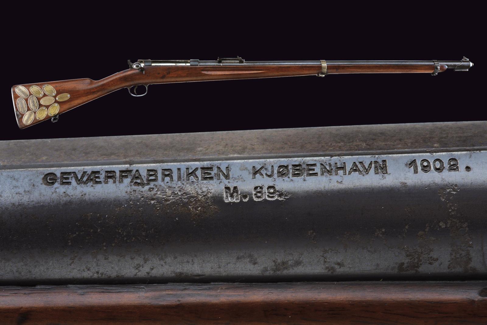 Raro e interessante fucile Krag-Jorgensen Mod. 1889 a colpo singolo da "Skytteforeninger"