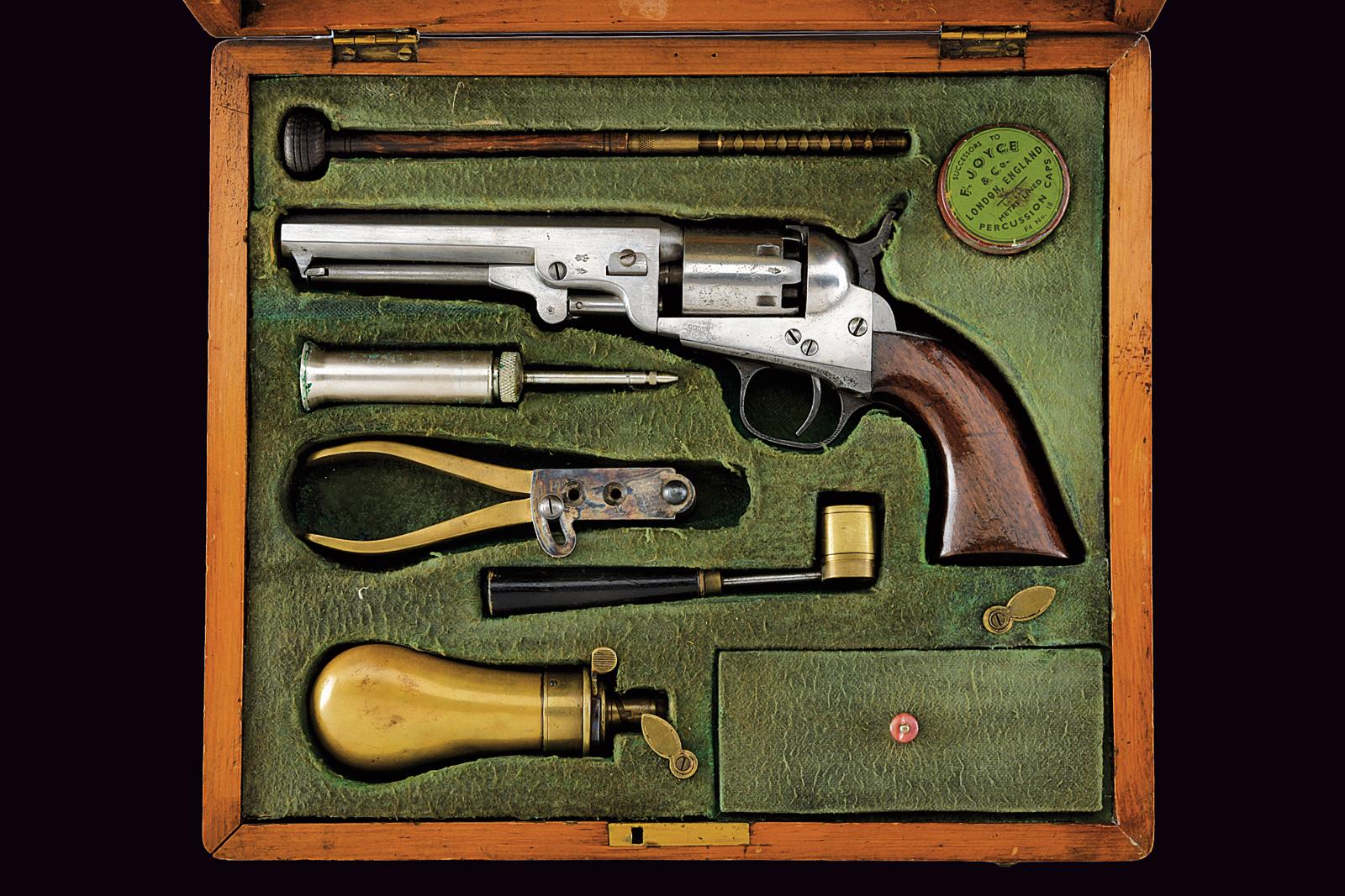 Colt Model 1849 Pocket Revolver in cassetta