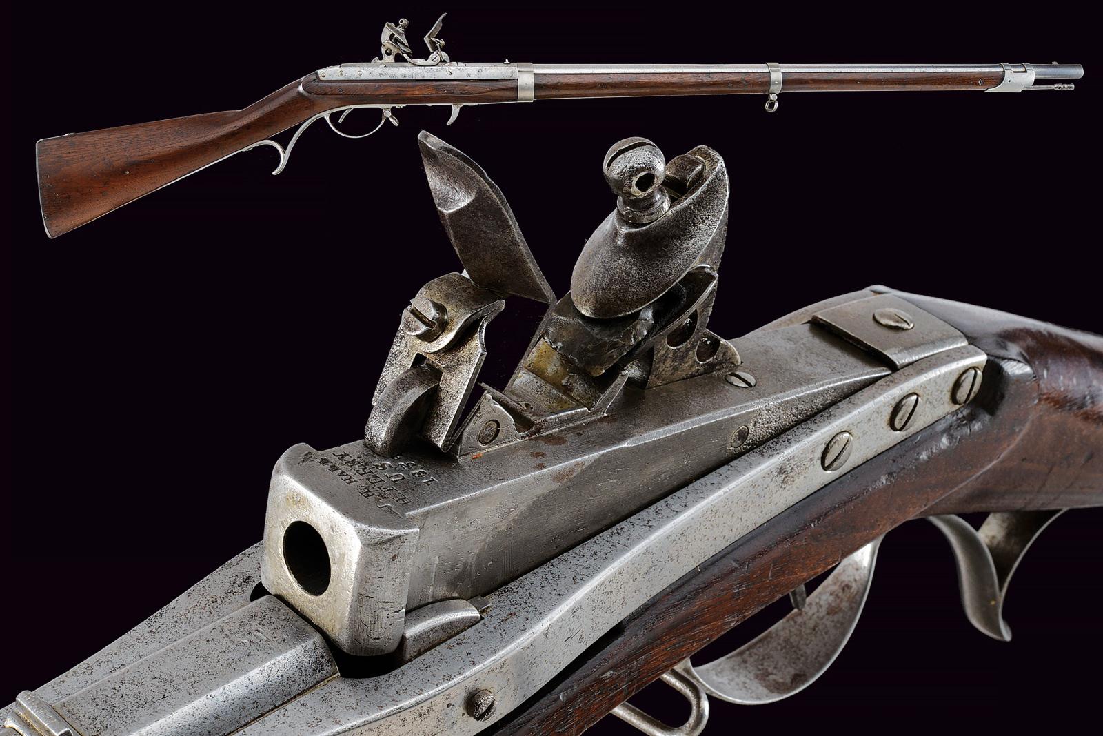 Fucile a pietra focaia a retrocarica Hall Modello 1819 U.S., seconda produzione