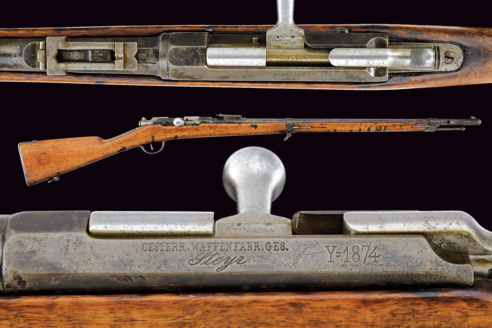 Raro fucile Gras Y1874 di produzione Steyr, contratto Greco