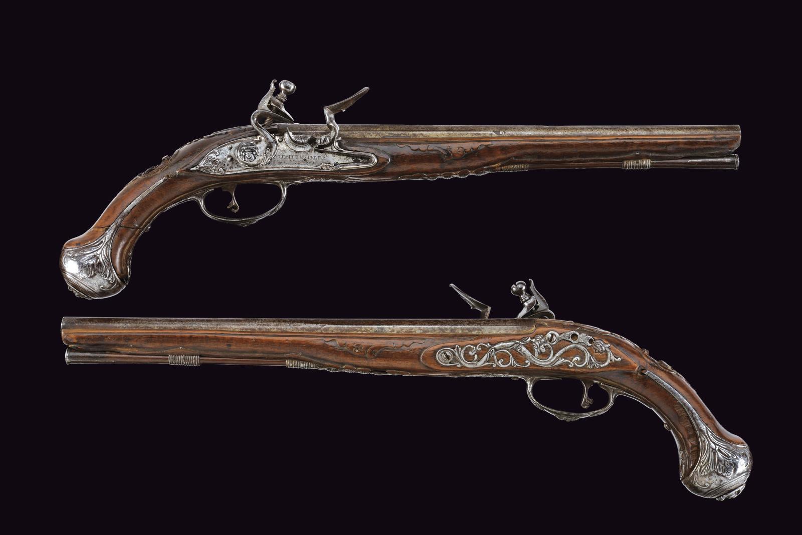 Paio di interessanti pistole a pietra focaia di Fiorentino