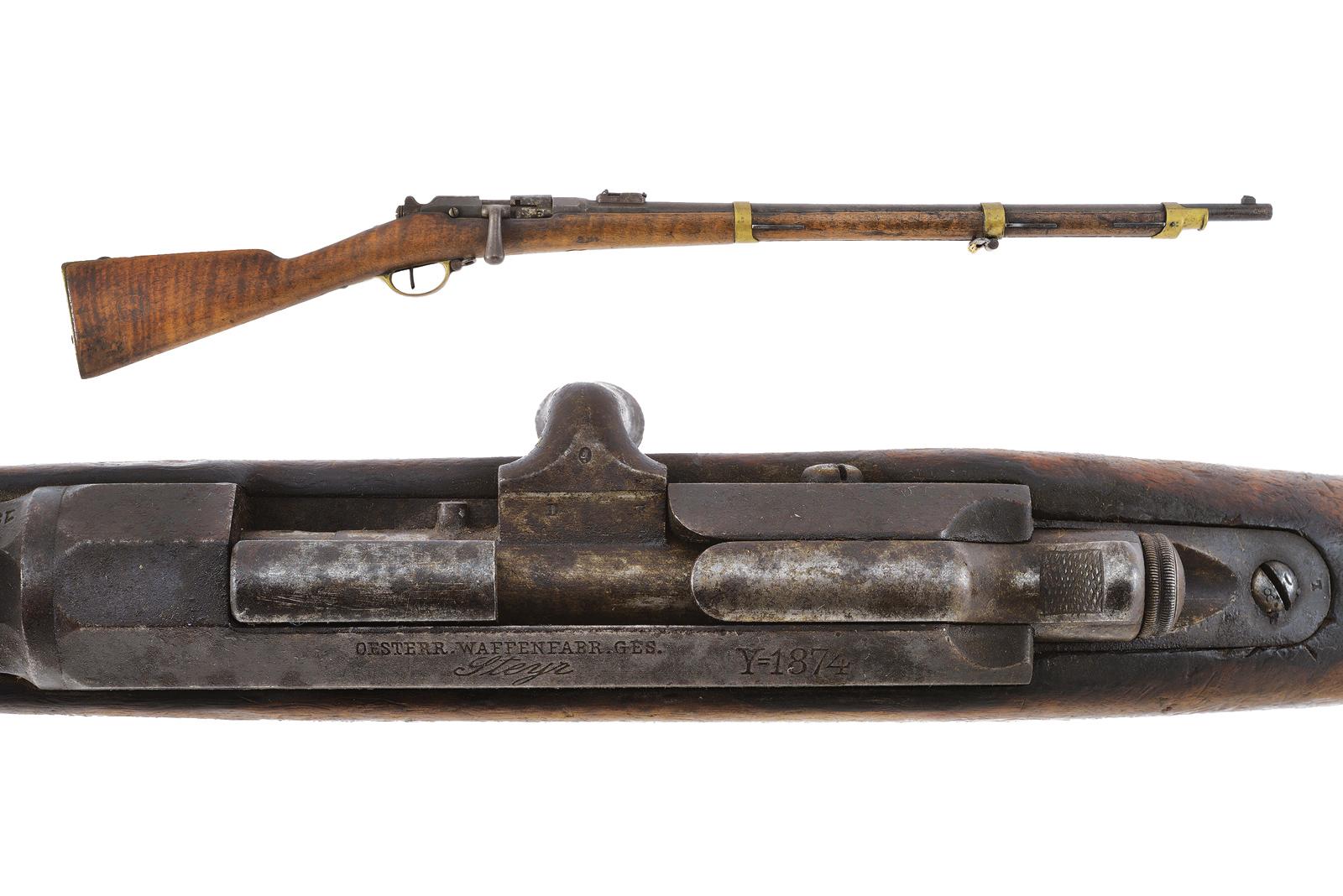 Raro fucile Gras Y1874 di produzione Steyr, contratto Greco