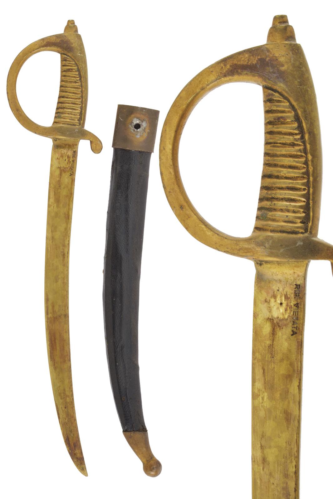 Miniatura di un sabre briquet
