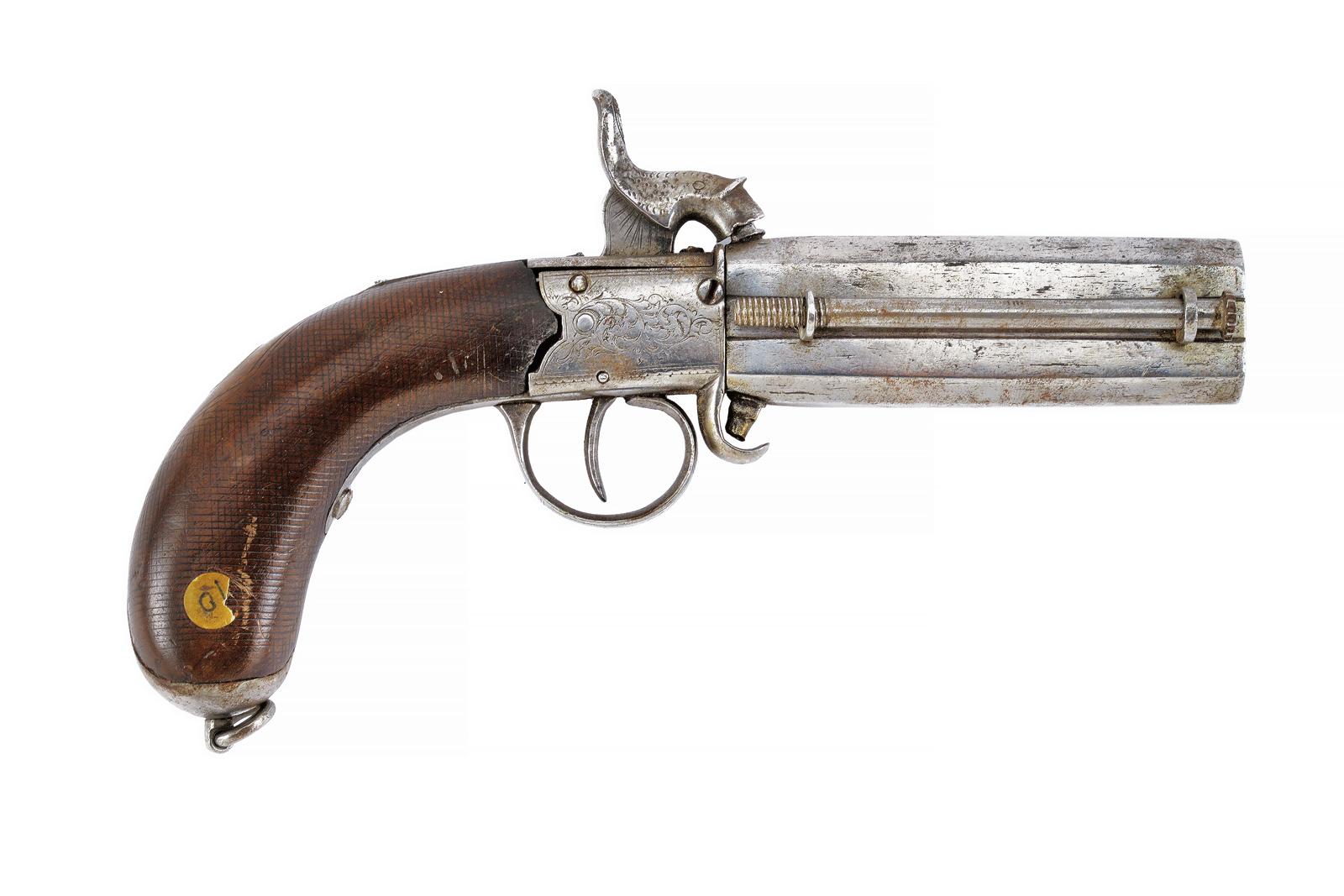 Pistola a luminello a due canne girevoli