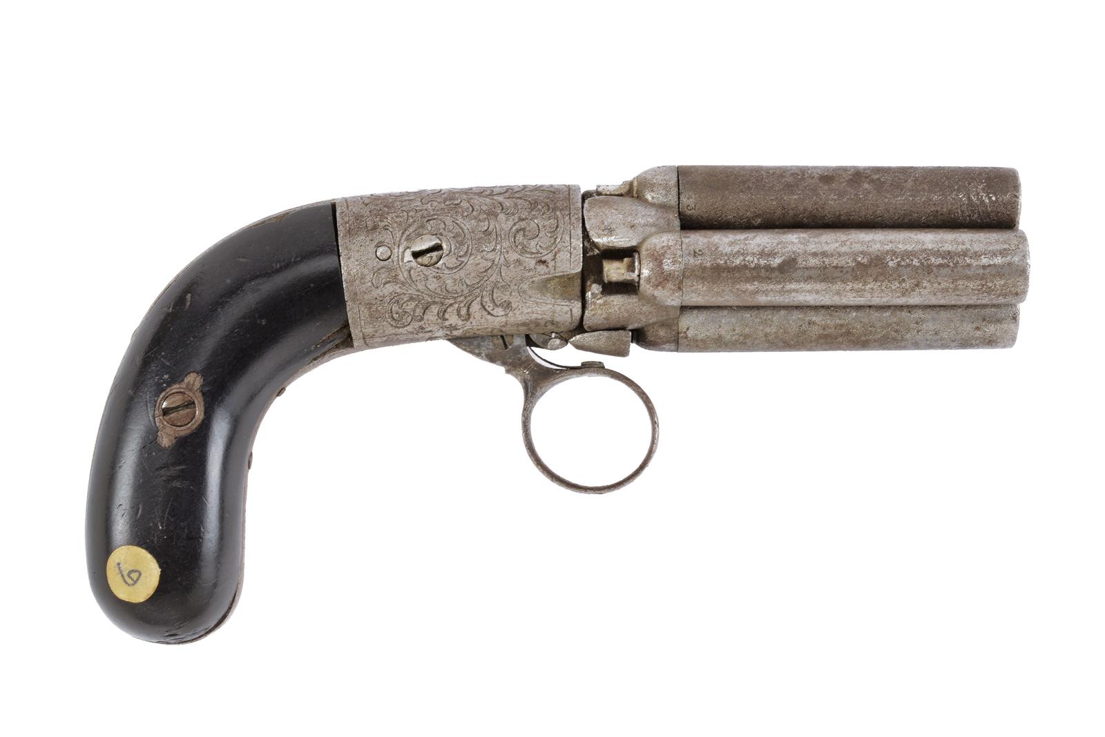 Pepperbox revolver a luminello di Mariette