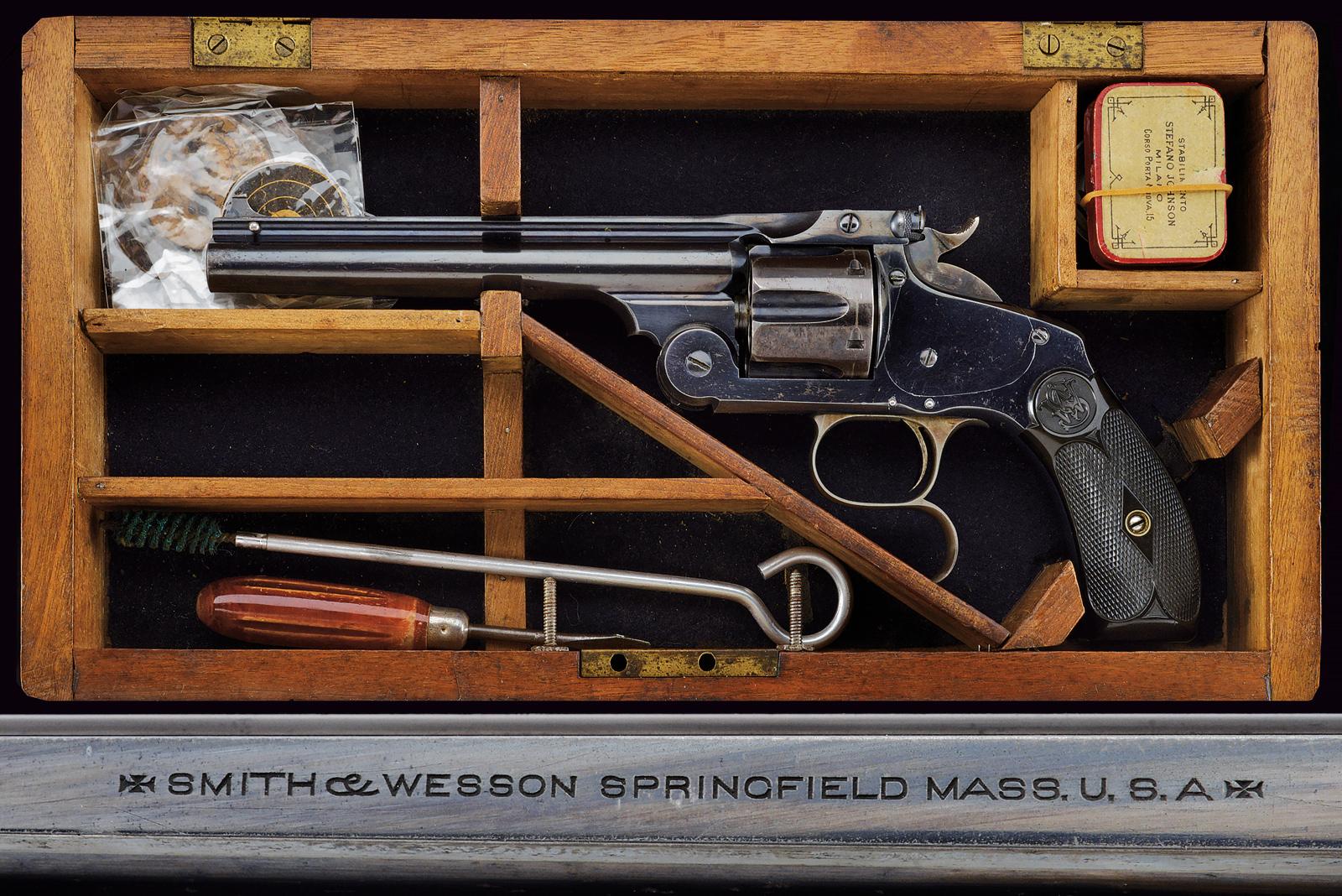 Rarissimo S&W New Model No. 3 Single Action Revolver, con canna aggiuntiva