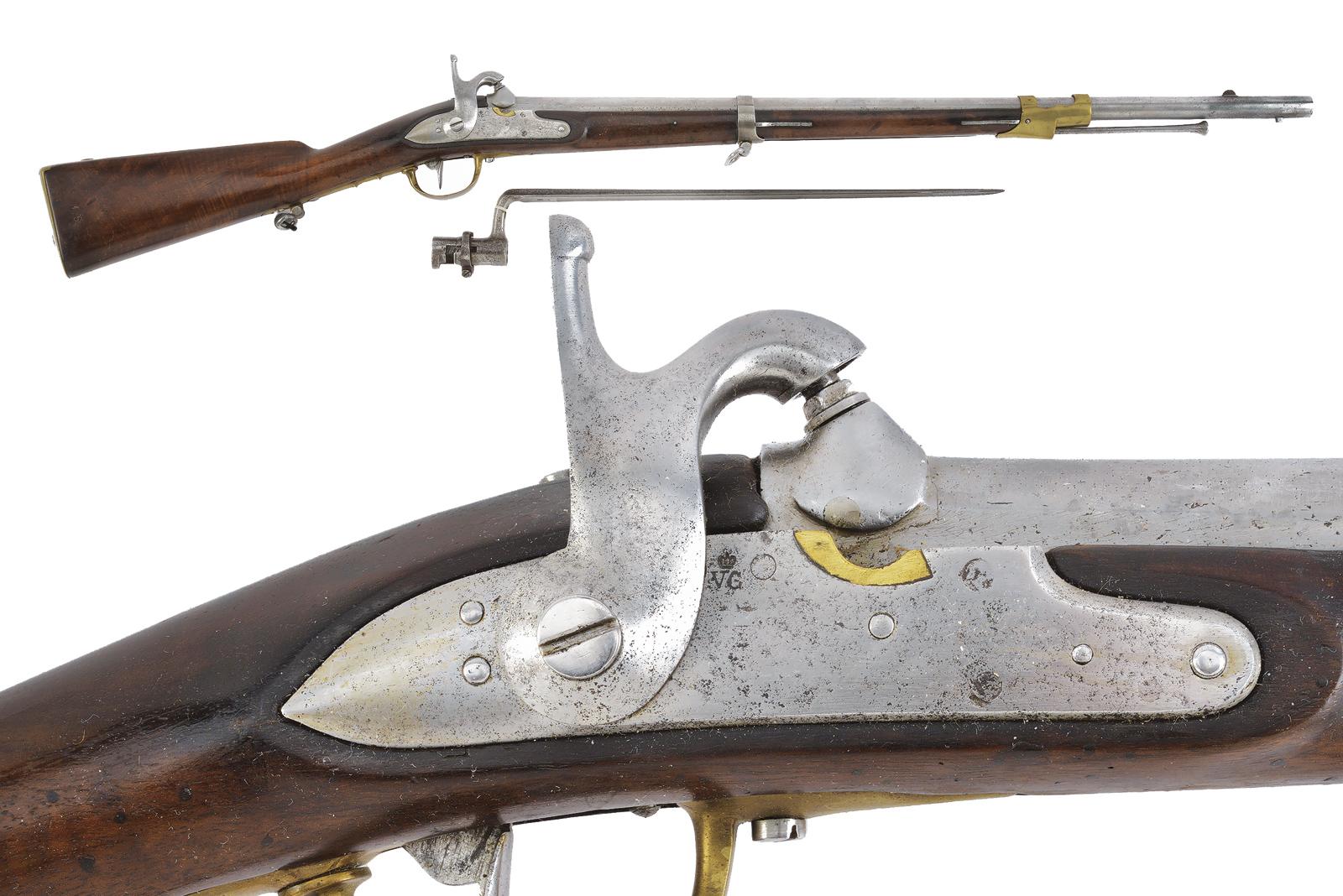 Moschettone da gendarmeria a luminello mod. 1844 con baionetta
