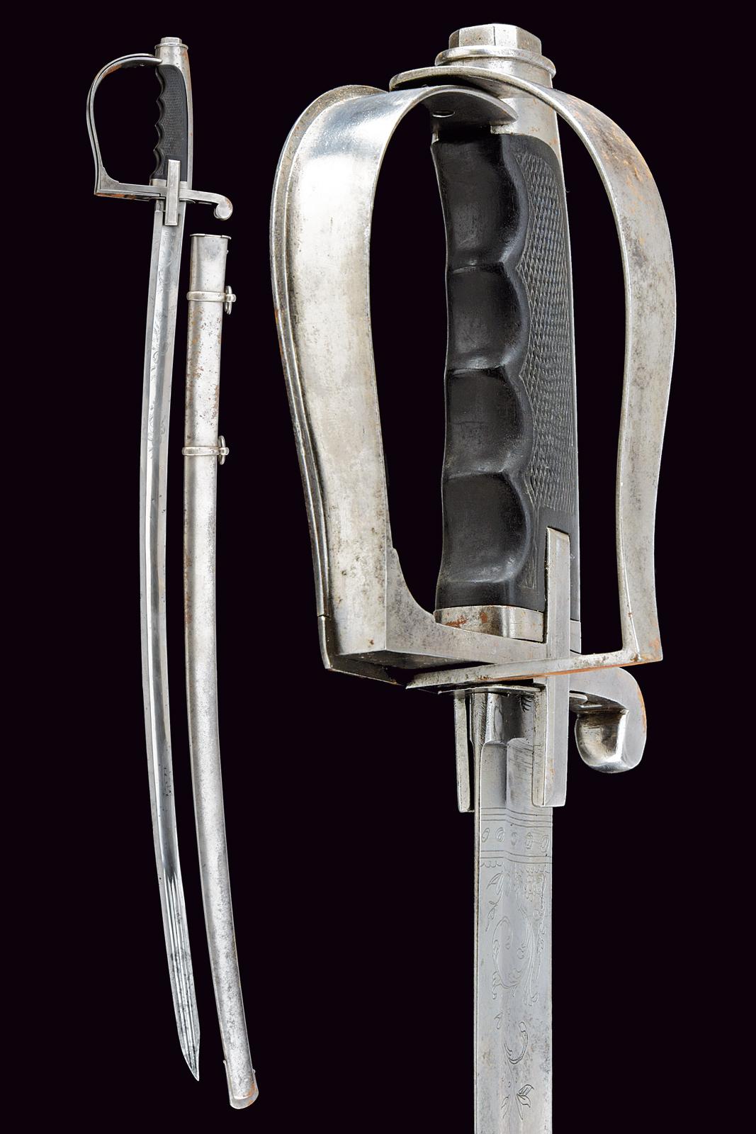 Rarissima sciabola da ufficiale mod. 1855 con elso tornante