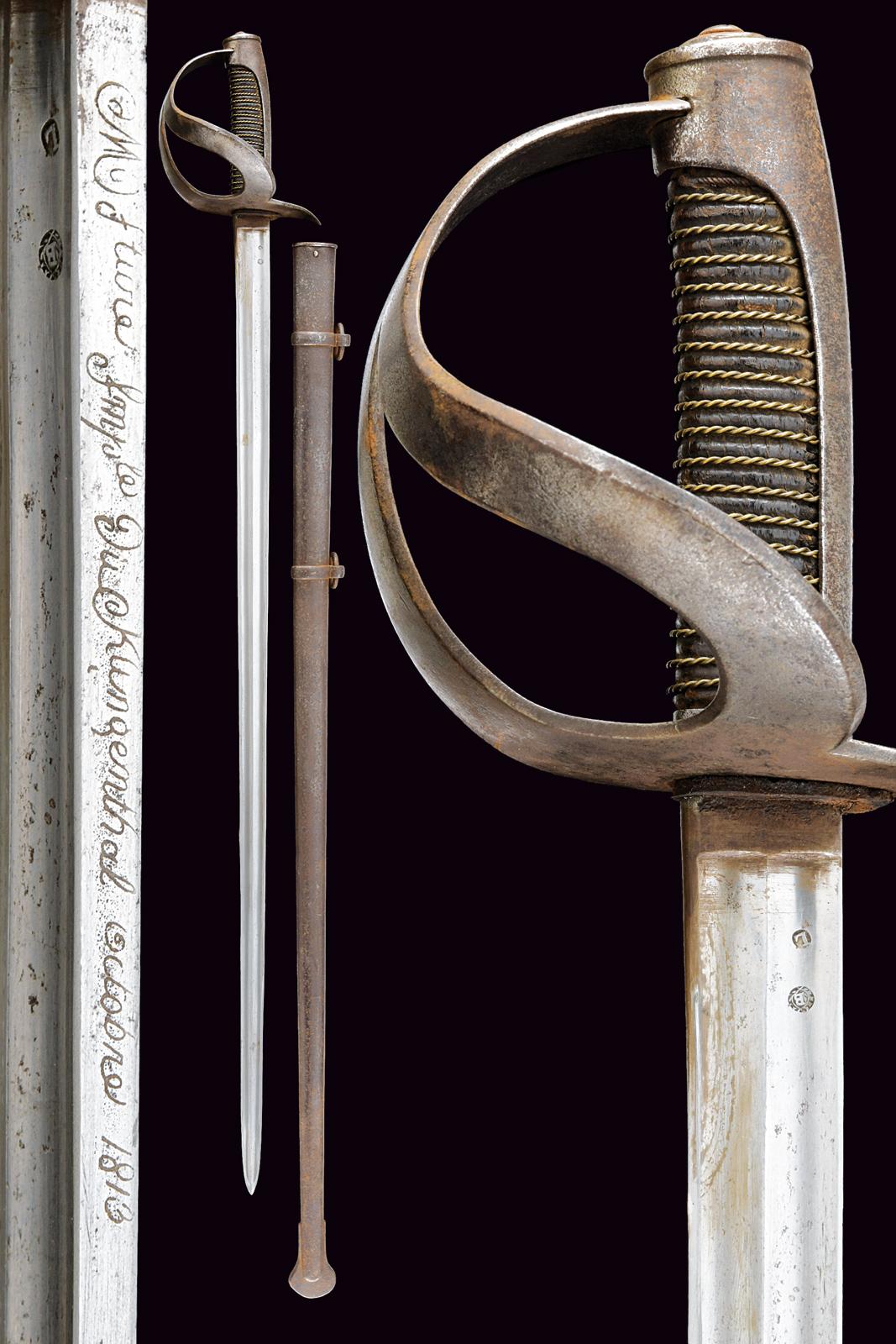 Sciabola da truppa di cavalleria leggera e da Carabinieri Reali a cavallo mod. 1834
