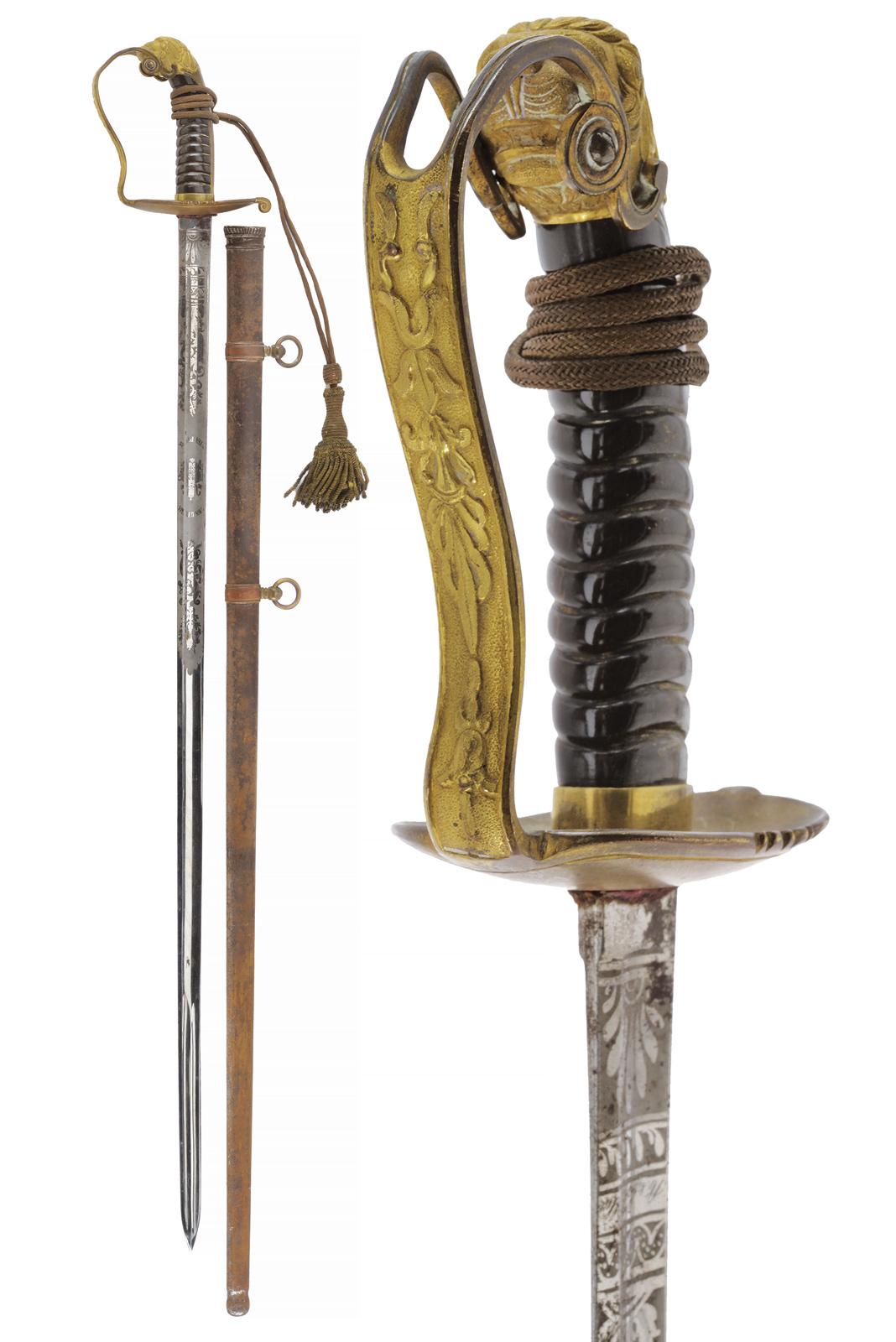 Spada da ufficiale subalterno della Guardia Civica Mod. 1847