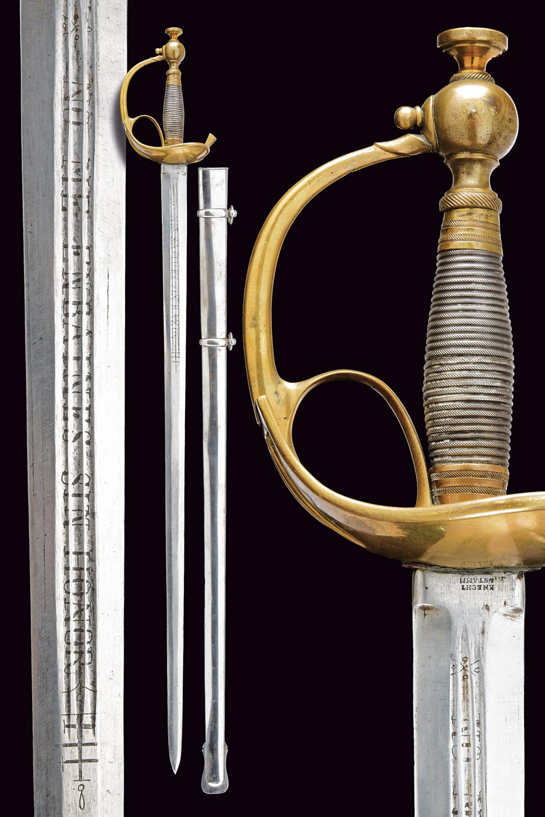 Spada Albertina mod. 1833 con rara lama
