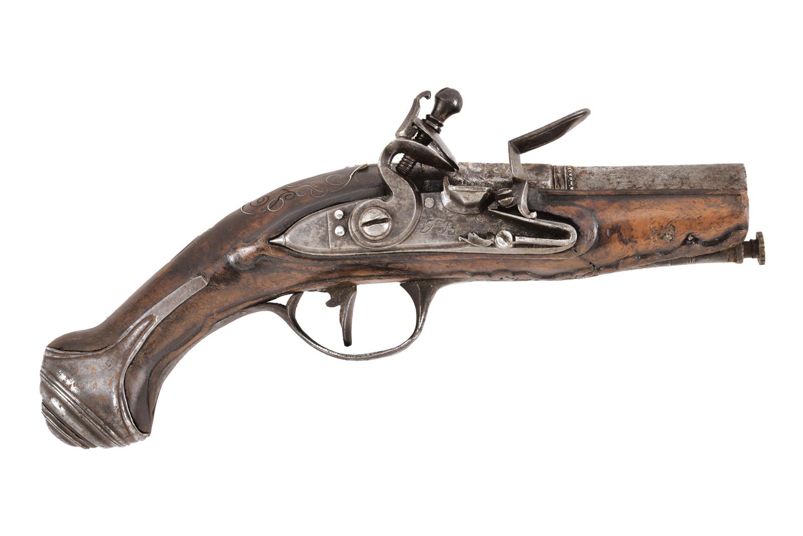 Pistola a pietra focaia da viaggio
