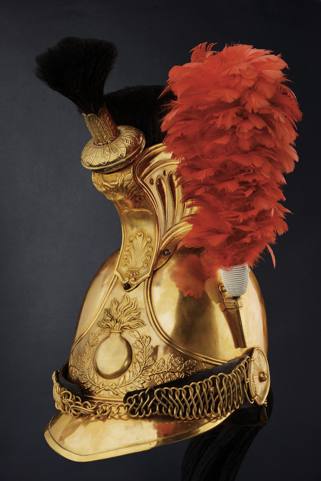 Elmo da sottufficiale dei dragoni di linea Mod. 1825, trasformato nel 1830