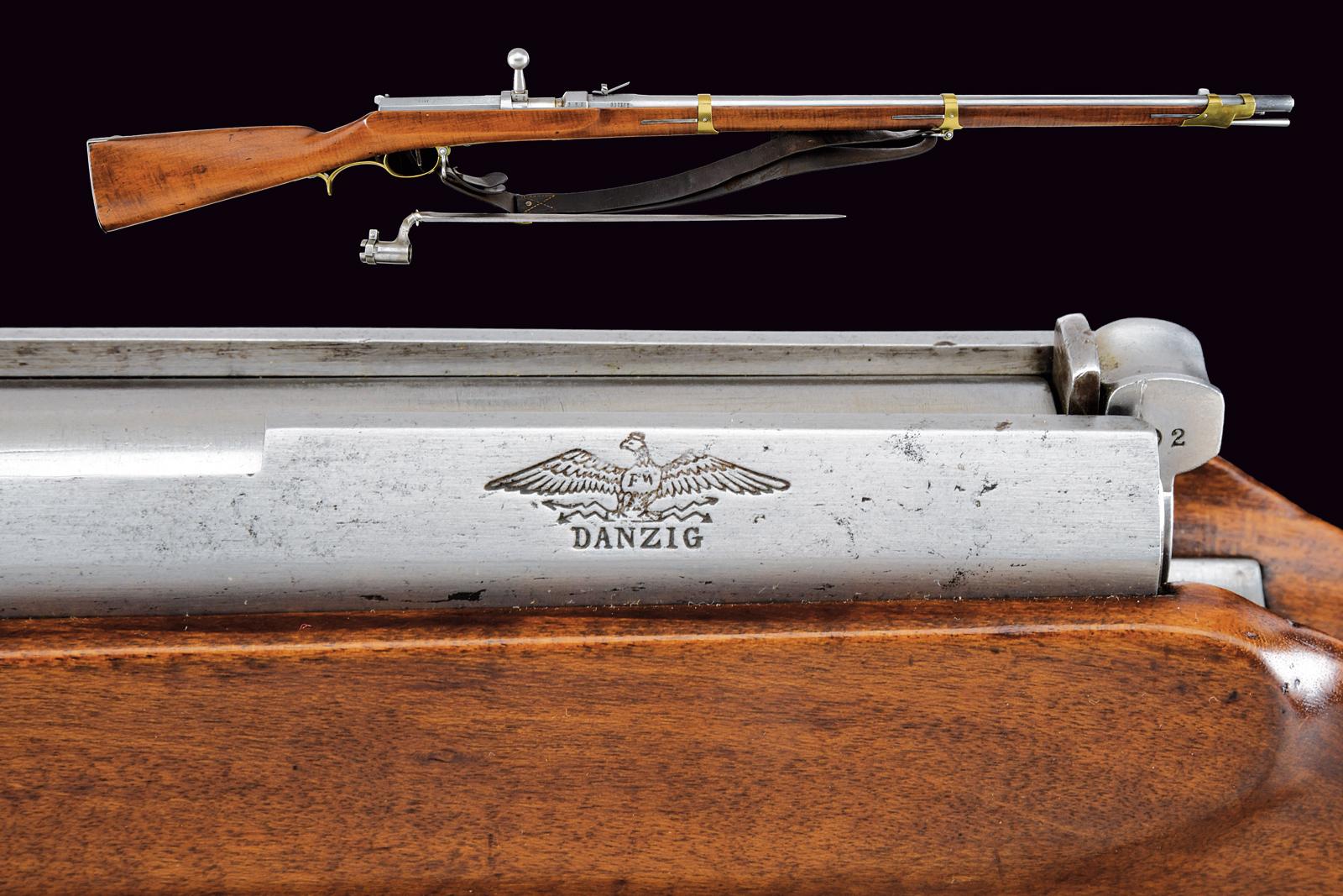 Raro fucile Dreyse mod. 1841, con baionetta
