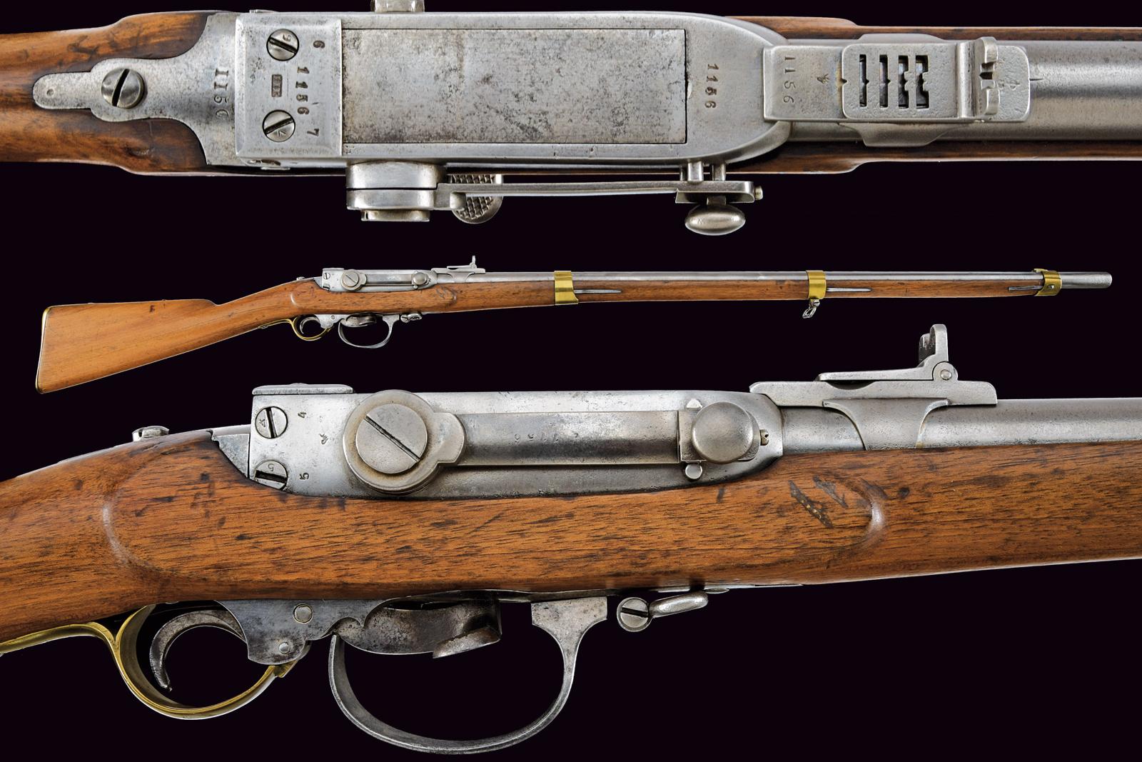 Interessante Kammerlader di fanteria mod. 1849/55 sistema Scheel