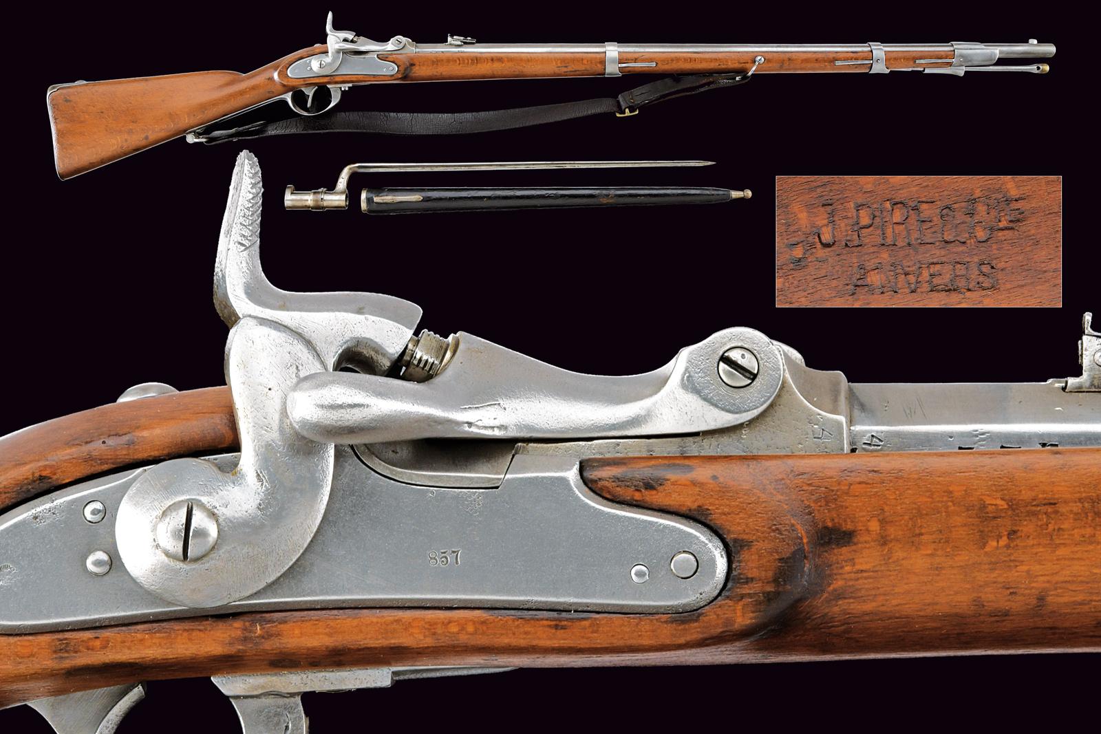 Fucile da fanteria a retrocarica Wanzel Mod. 1854/67 con baionetta