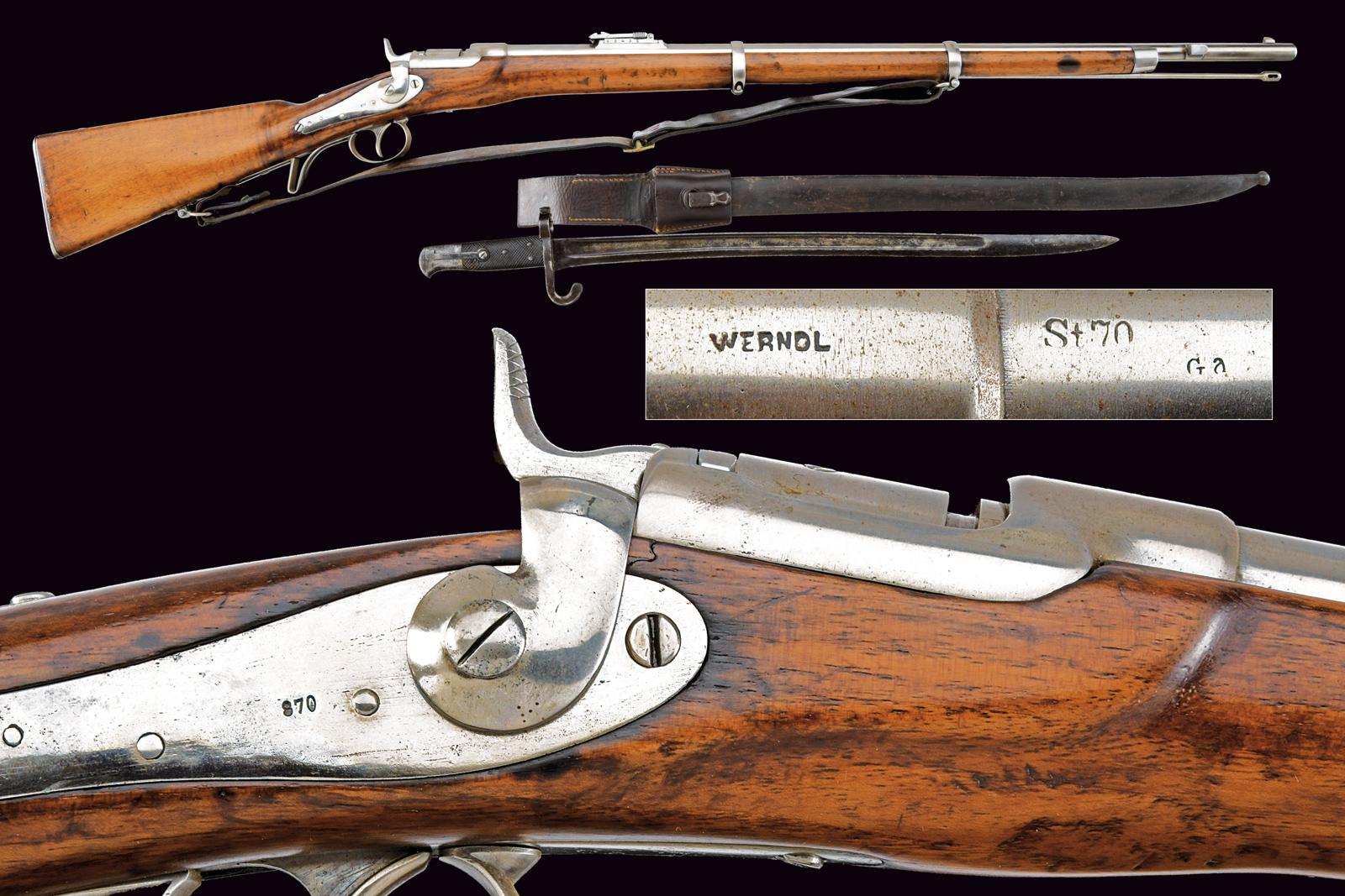 Fucile Werndl Mod. 1867 da fanteria e cacciatori, con baionetta