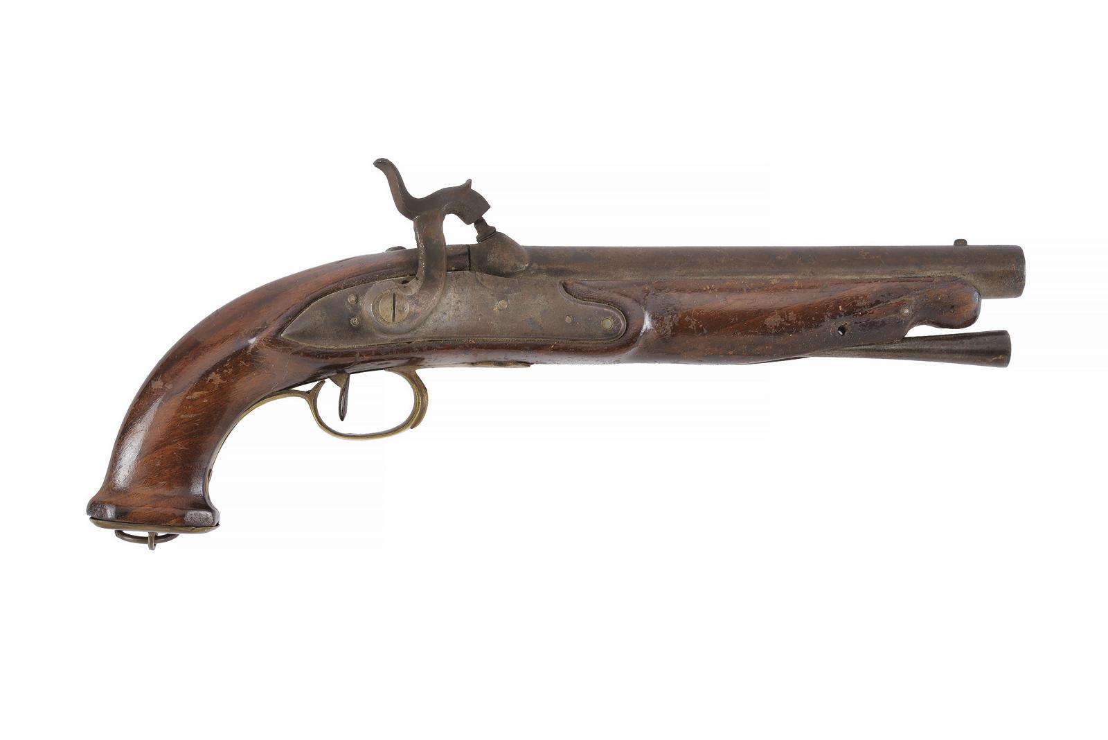 Pistola a pietra focaia ridotta a luminello