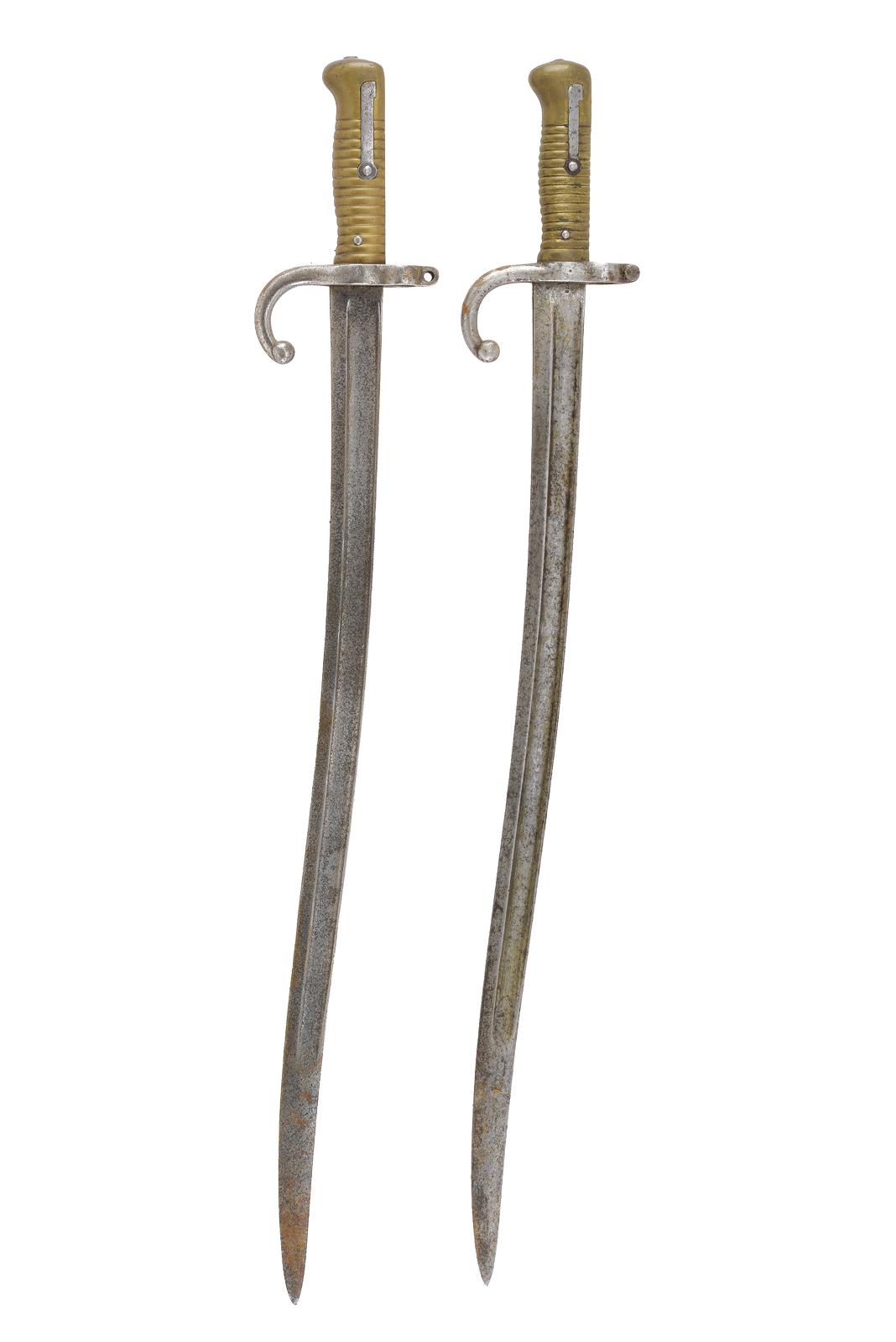 Lotto di 2 baionette Chassepot mod. 1866