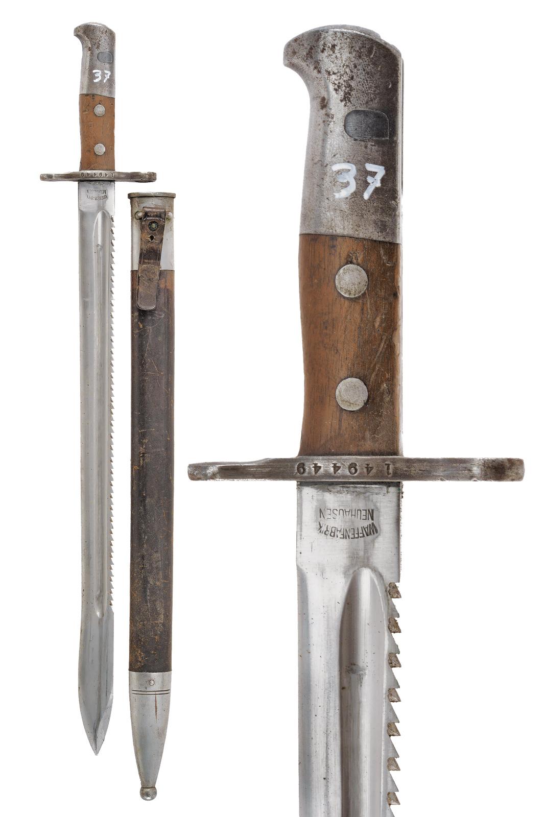 Baionetta mod. 1914 con dorso a sega