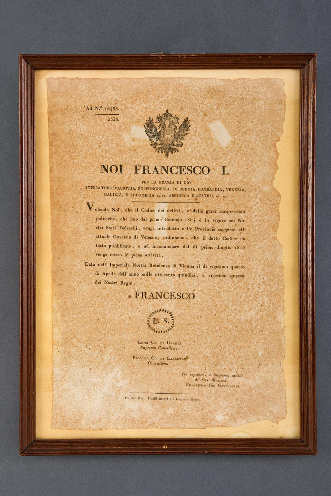 Proclamo di Francesco I