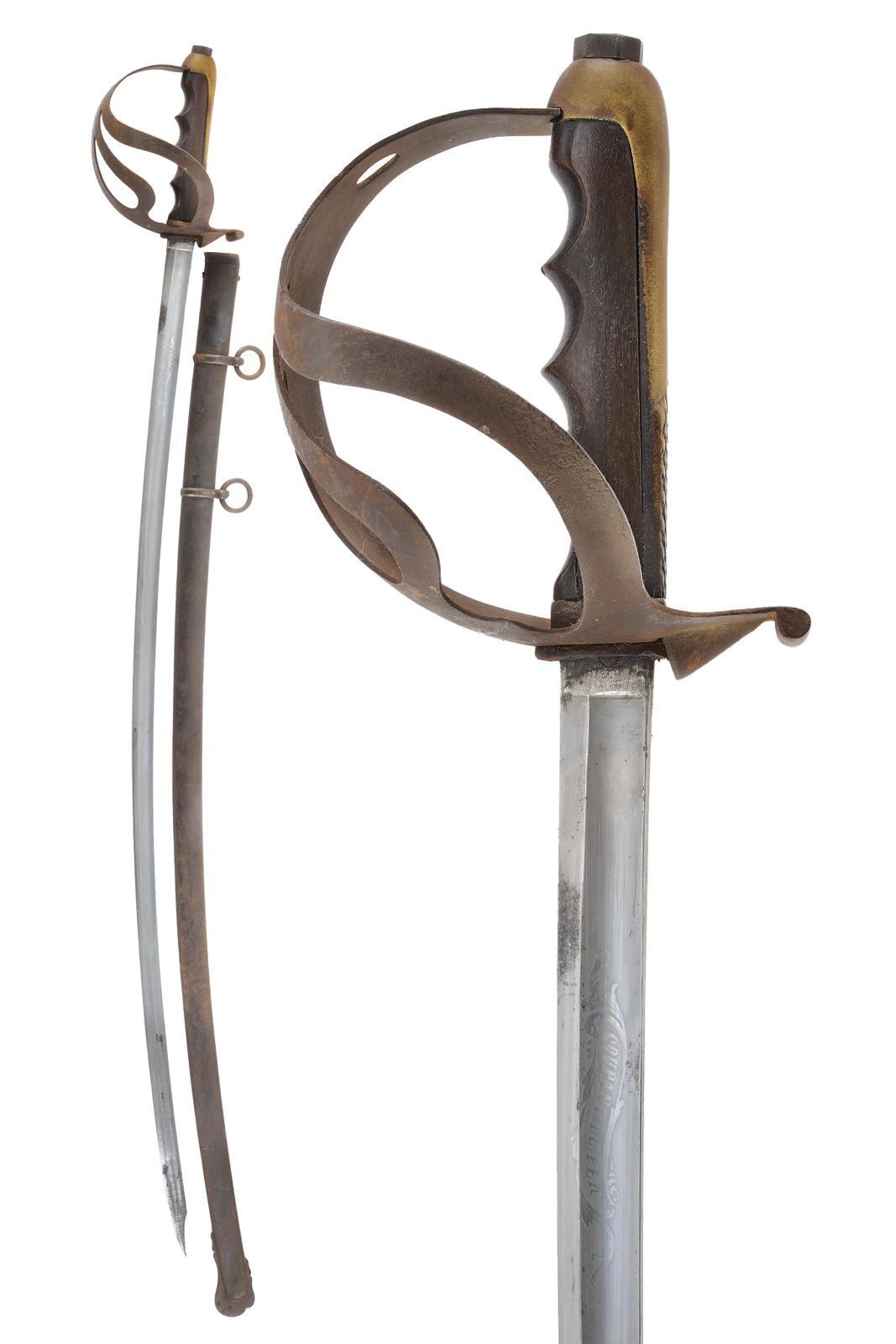 Sciabola da ufficiale mod. 1888 con lama in damasco
