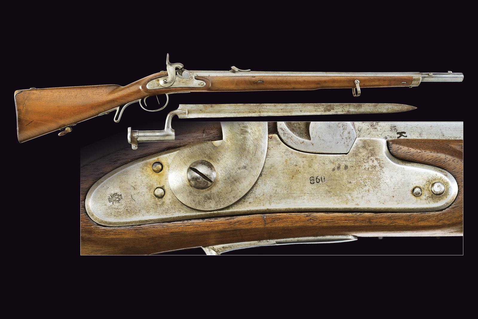 Raro Jaegerstutzen Mod. 1854 Lorenz munito di stecher