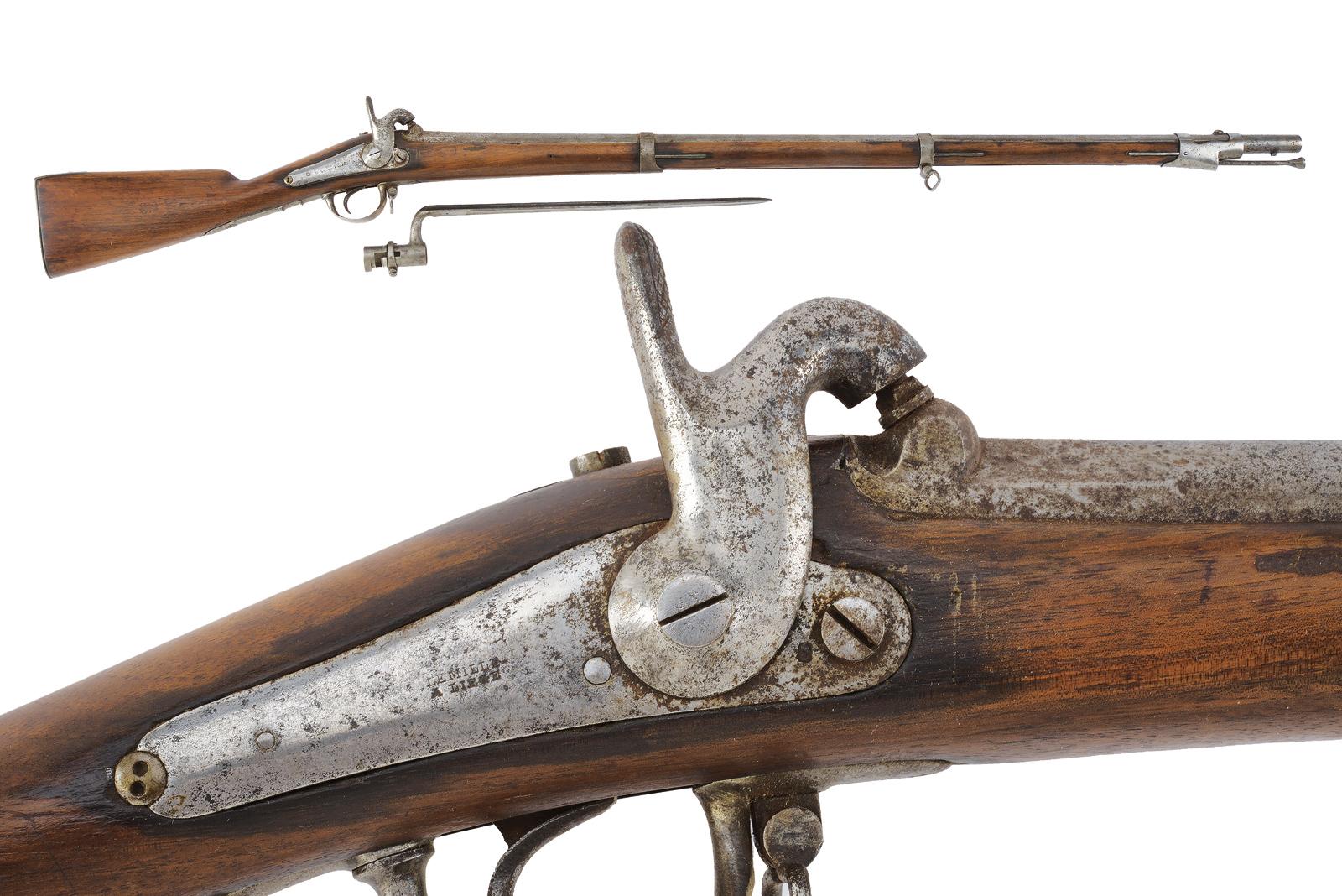 Fucile da fanteria sul modello francese mod. 1842 con baionetta