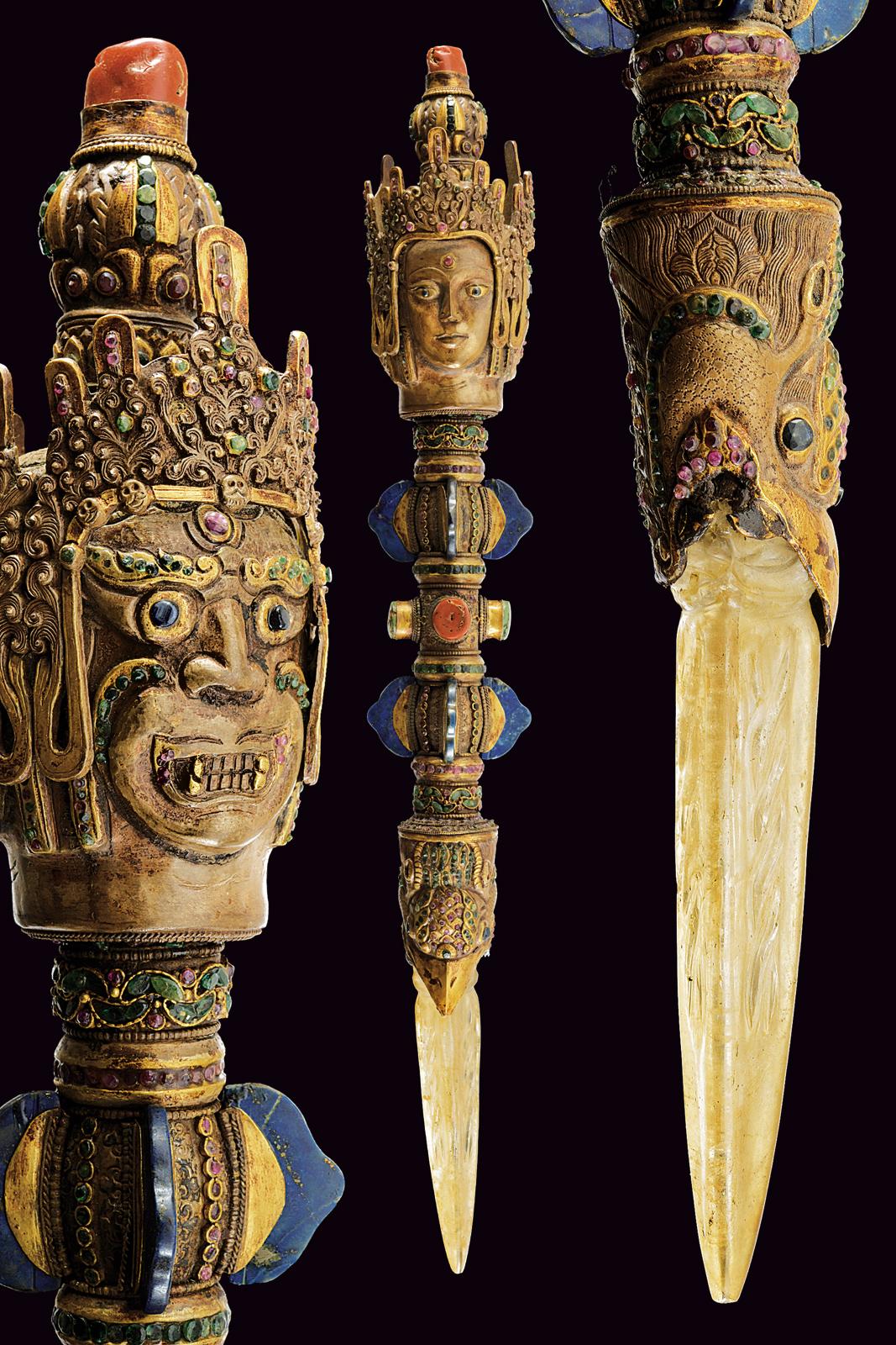 Phurba riccamente decorato