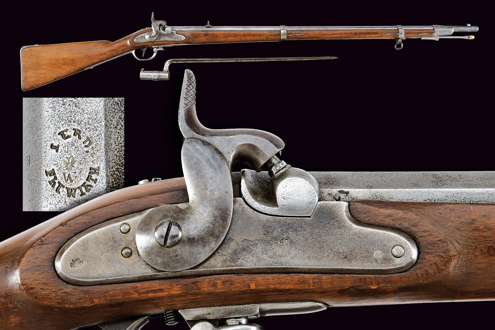 Fucile a luminello Lorenz da fanteria Mod.1854/I con baionetta 