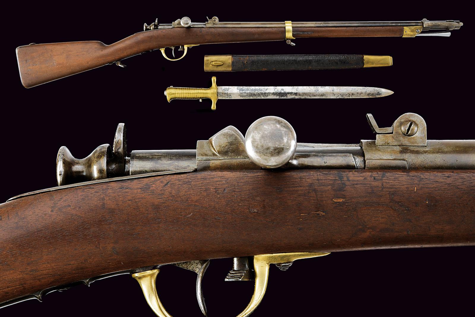 Moschetto Carcano ad ageo Mod. 1867 da artiglieria con baionetta