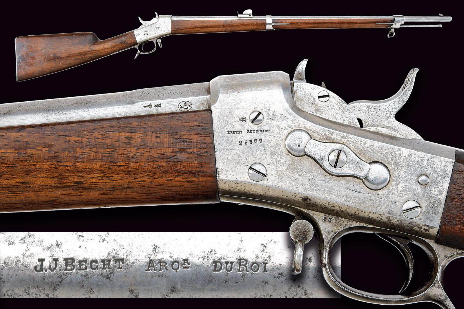Raro e interessante fucile Remington Rolling Block di J.J. Becht