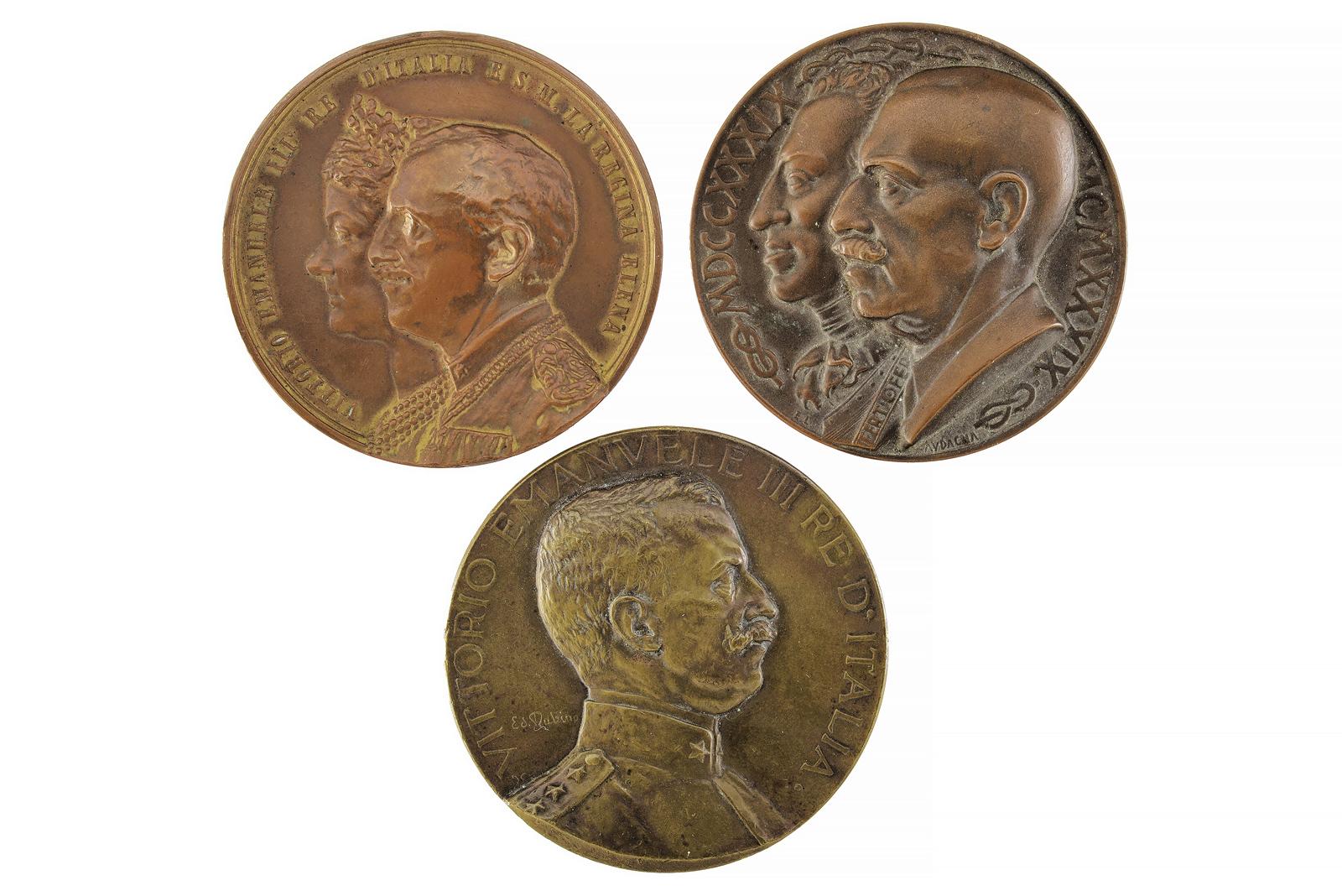 Lotto di tre medaglie, Vittorio Emanuele III (1900-1946)