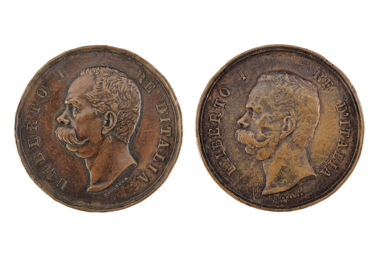 Lotto di due medaglie, Umberto I (1878-1900)