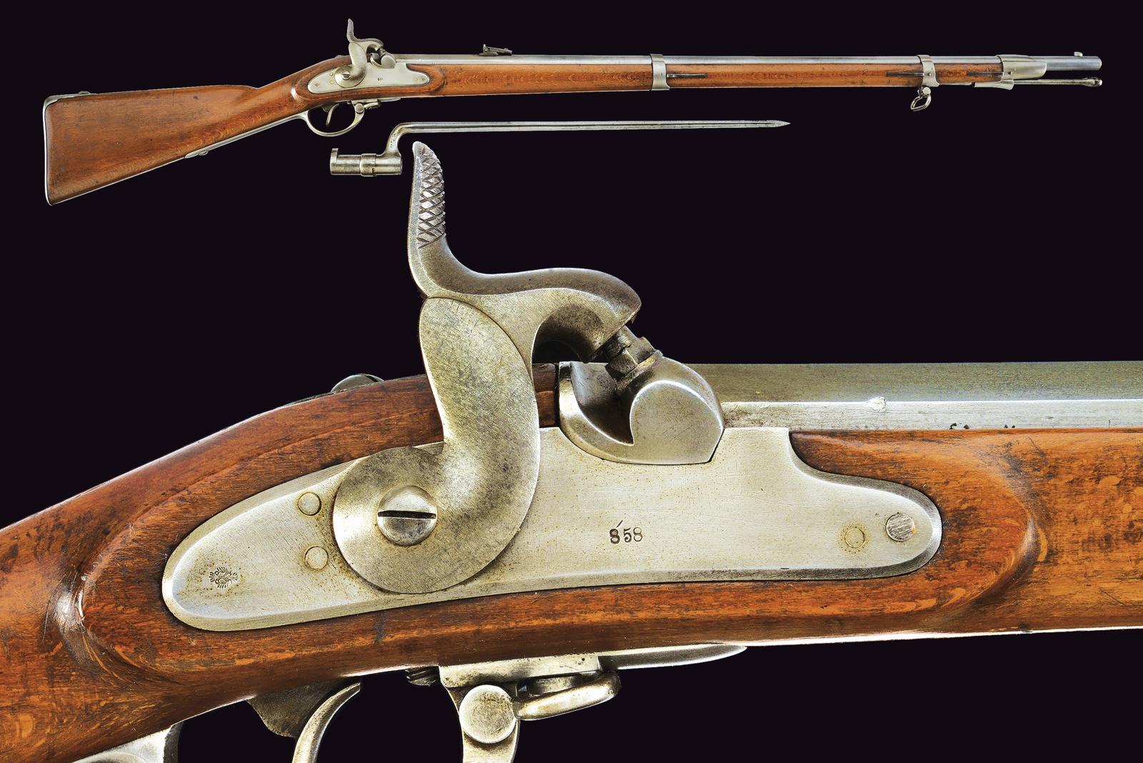 Fucile a luminello Lorenz da fanteria Mod. 1854/II con baionetta ed accessori
