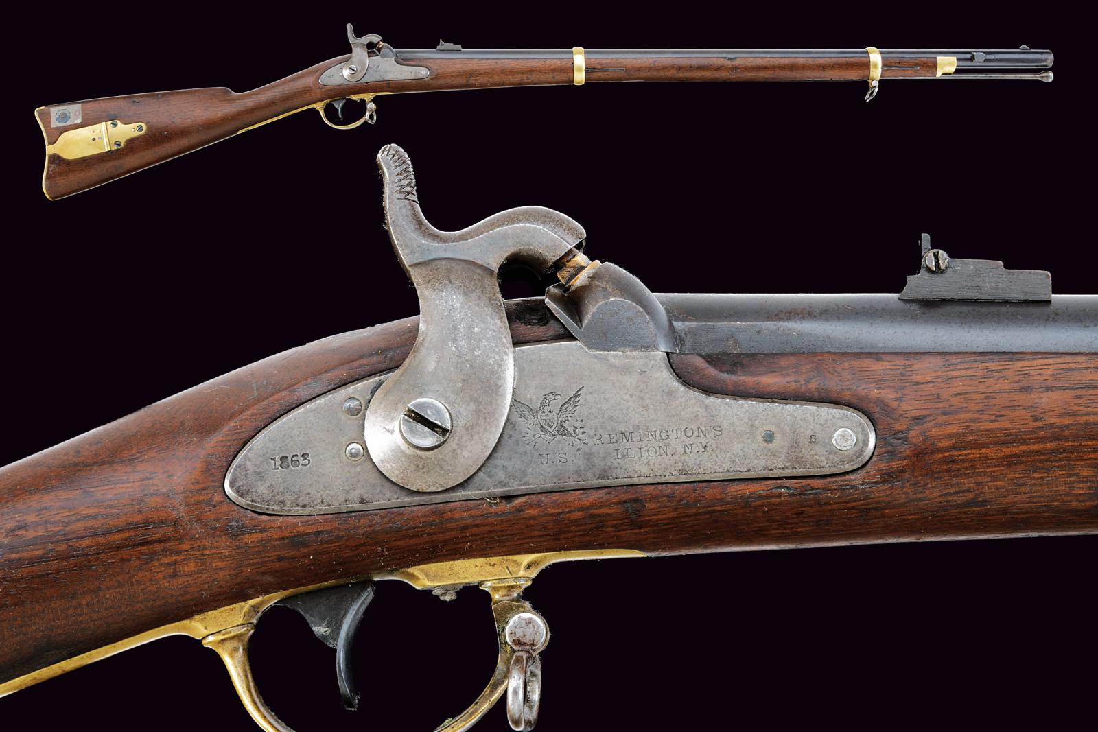 Interessante fucile Remington "Zouave" Modello 1863 a luminello