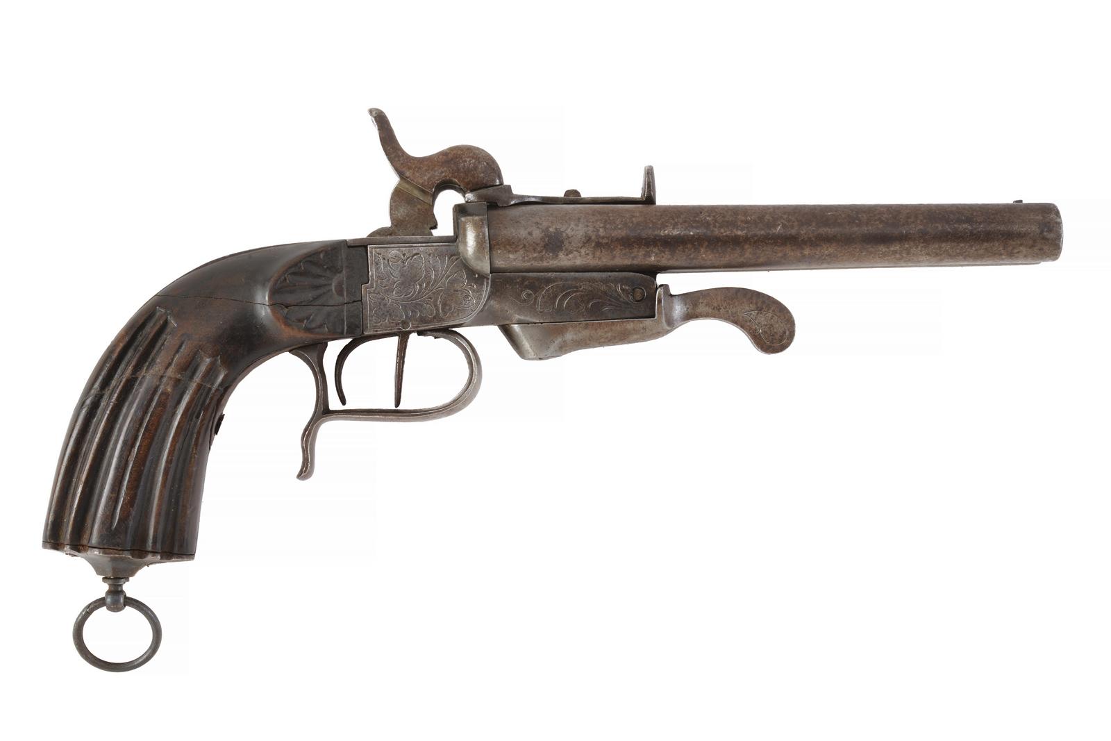 Pistola a retrocarica a due canne