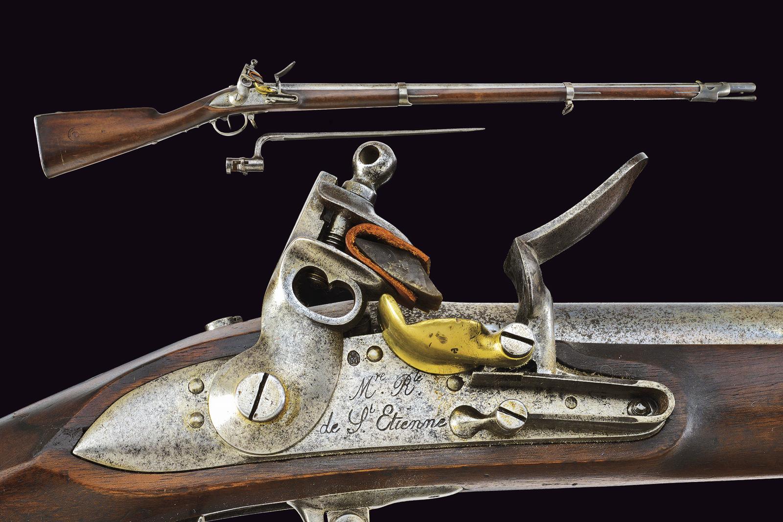 Fucile a pietra focaia Mod. 1822 da fanteria, con baionetta