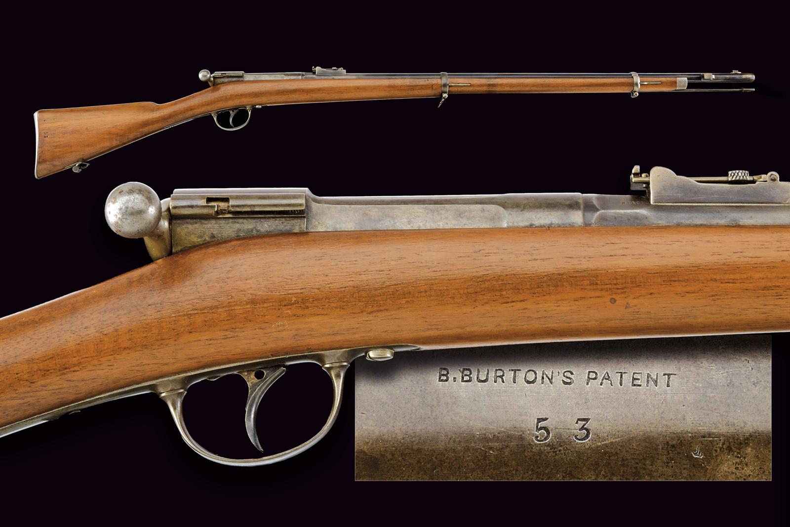 Rarissimo fucile sperimentale a retrocarica Burton
