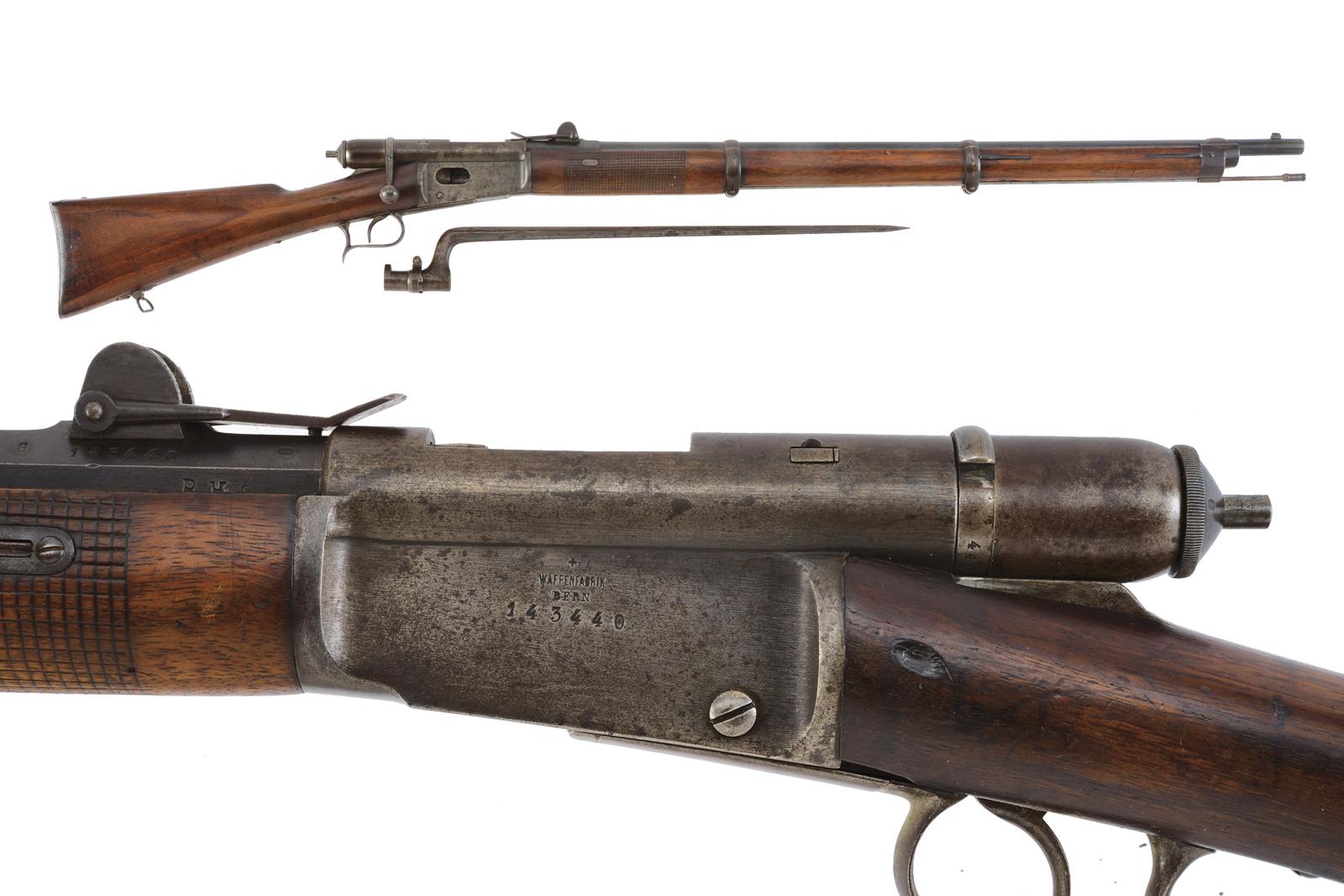 Fucile Vetterli Mod 1878/81 con baionetta 