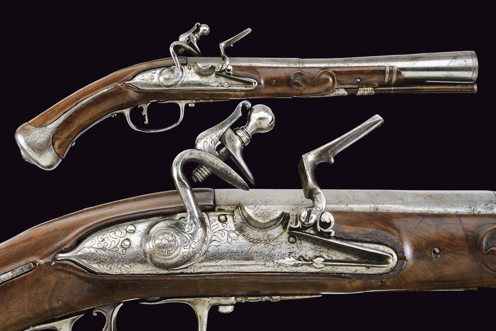 Pistola a pietra focaia a tromboncino
