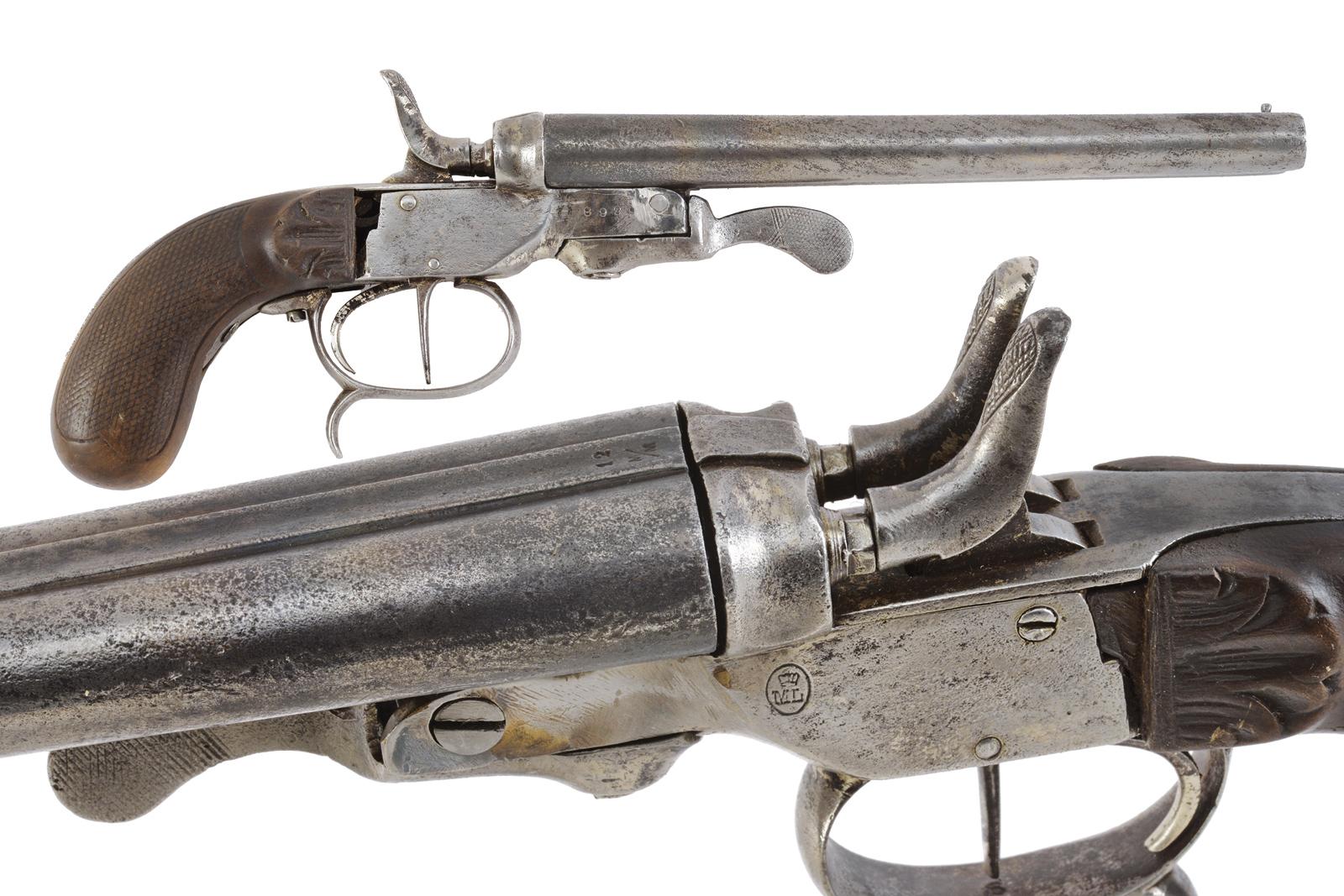 Pistola a retrocarica a due canne