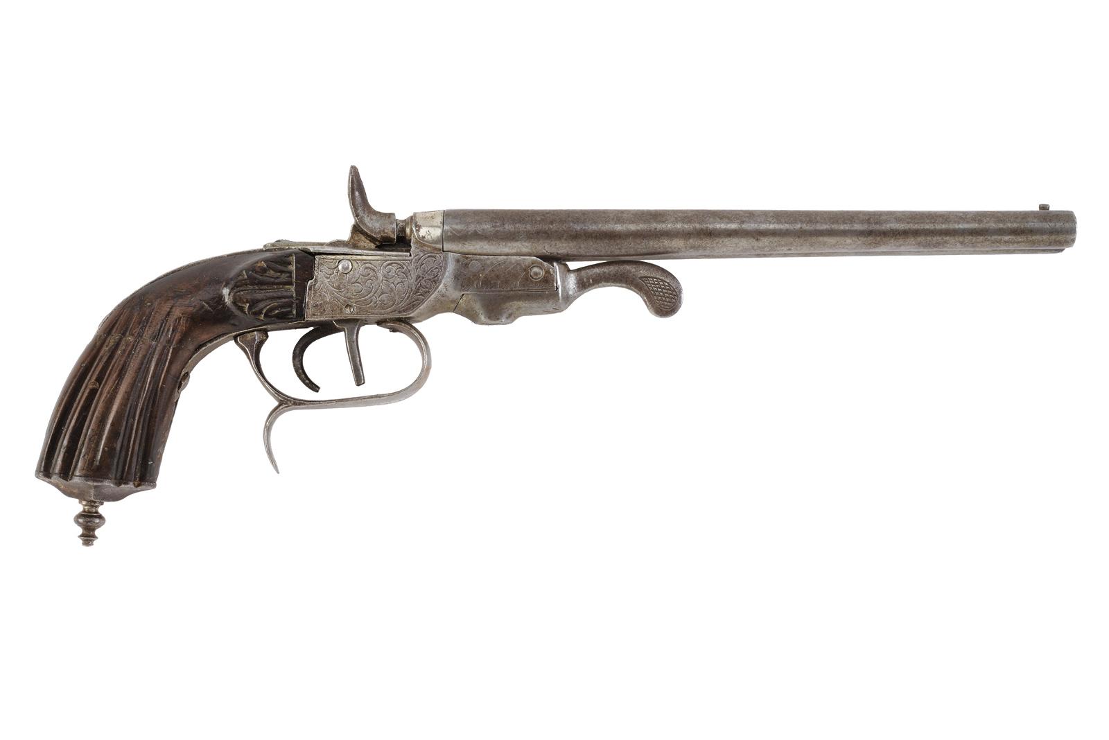 Pistola a retrocarica a due canne