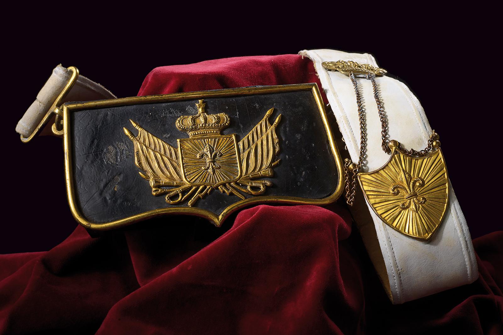 Giberna e bandoliera da ufficiale della guardia d'onore