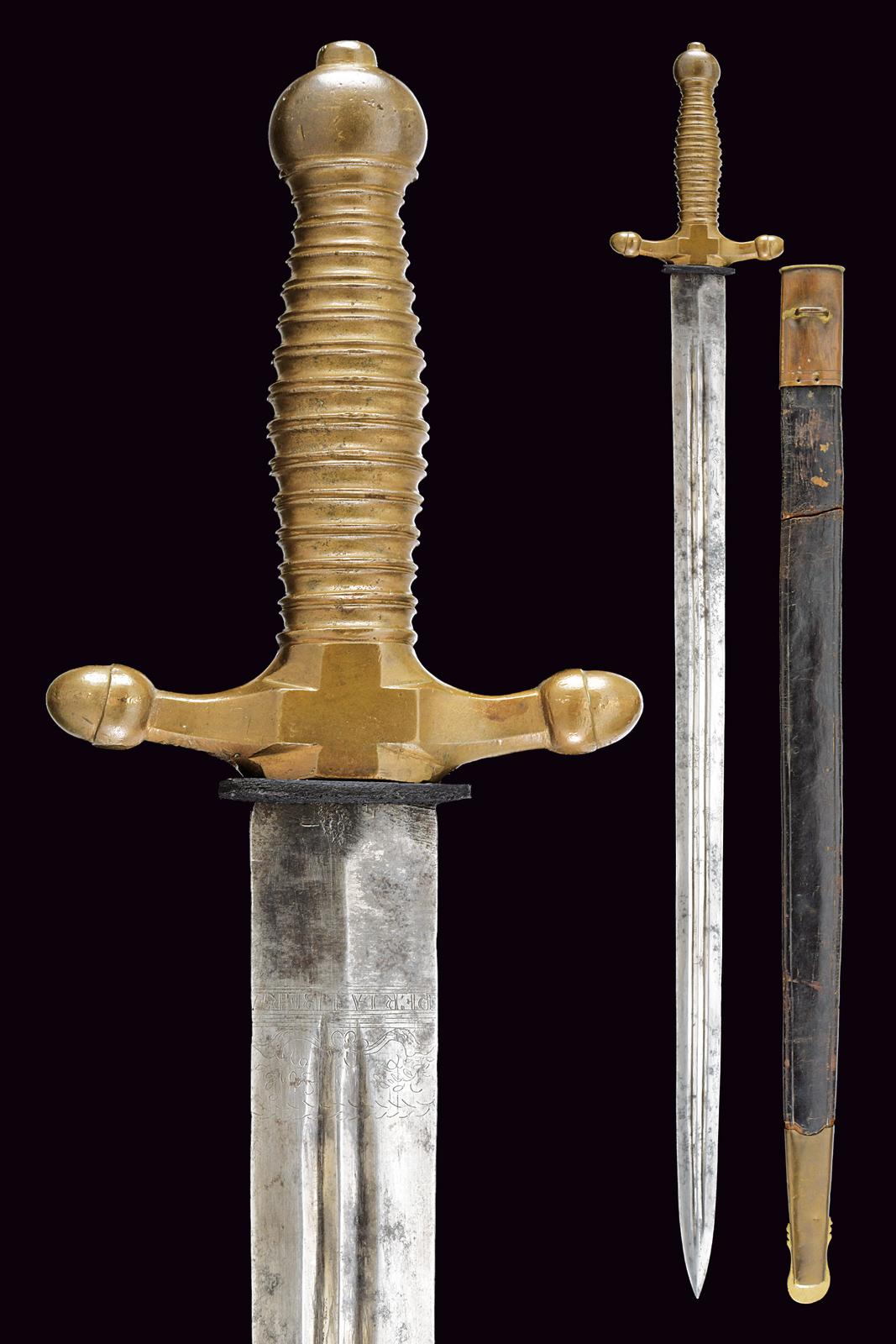 Daga della Guardia Nazionale con fregio a mongolfiera