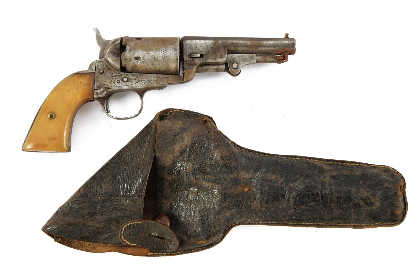 Revolver tipo Colt a luminello con fondina