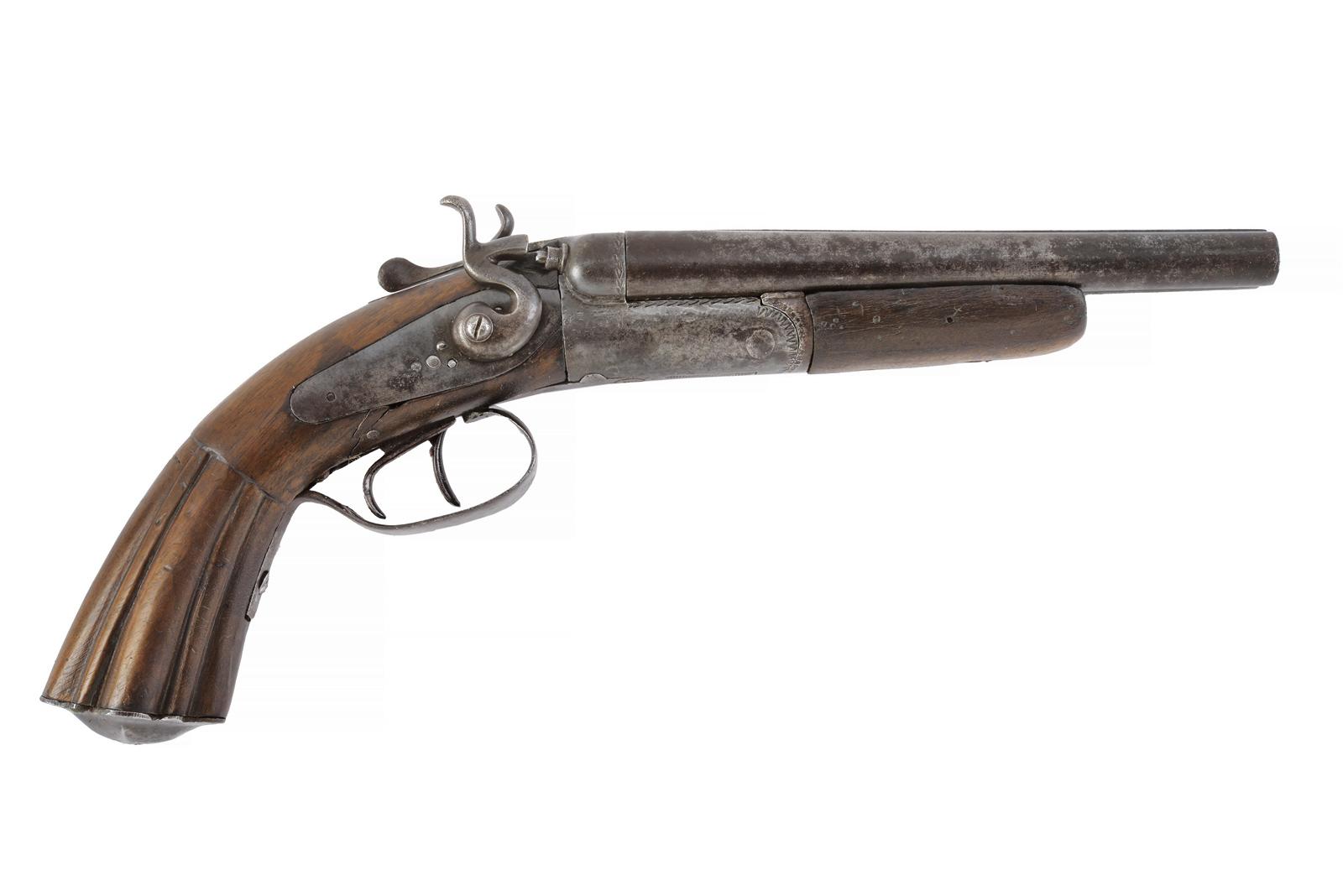 Pistola a retrocarica a due canne